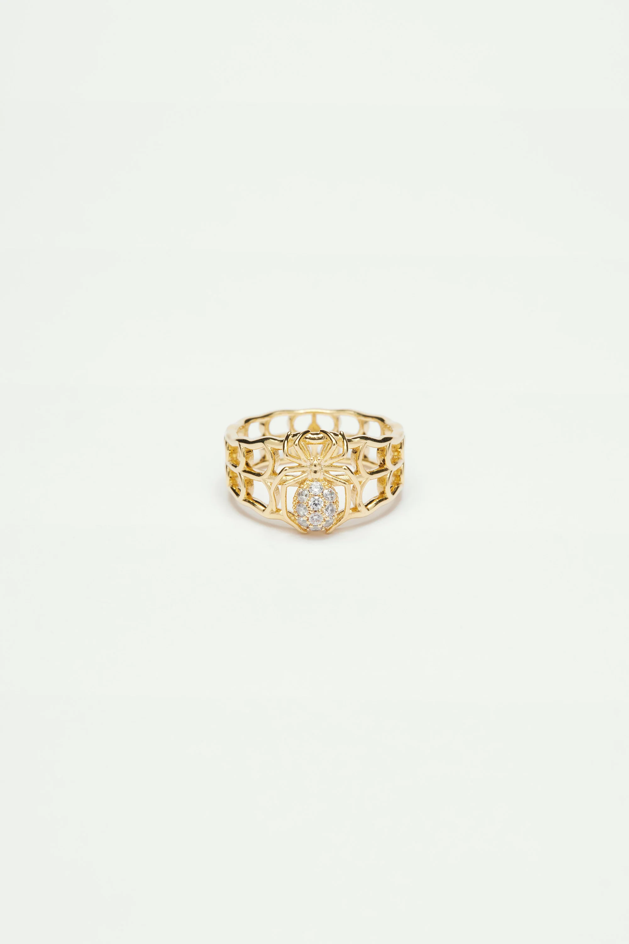 Bague ajourée araignée et cristaux - Image 2