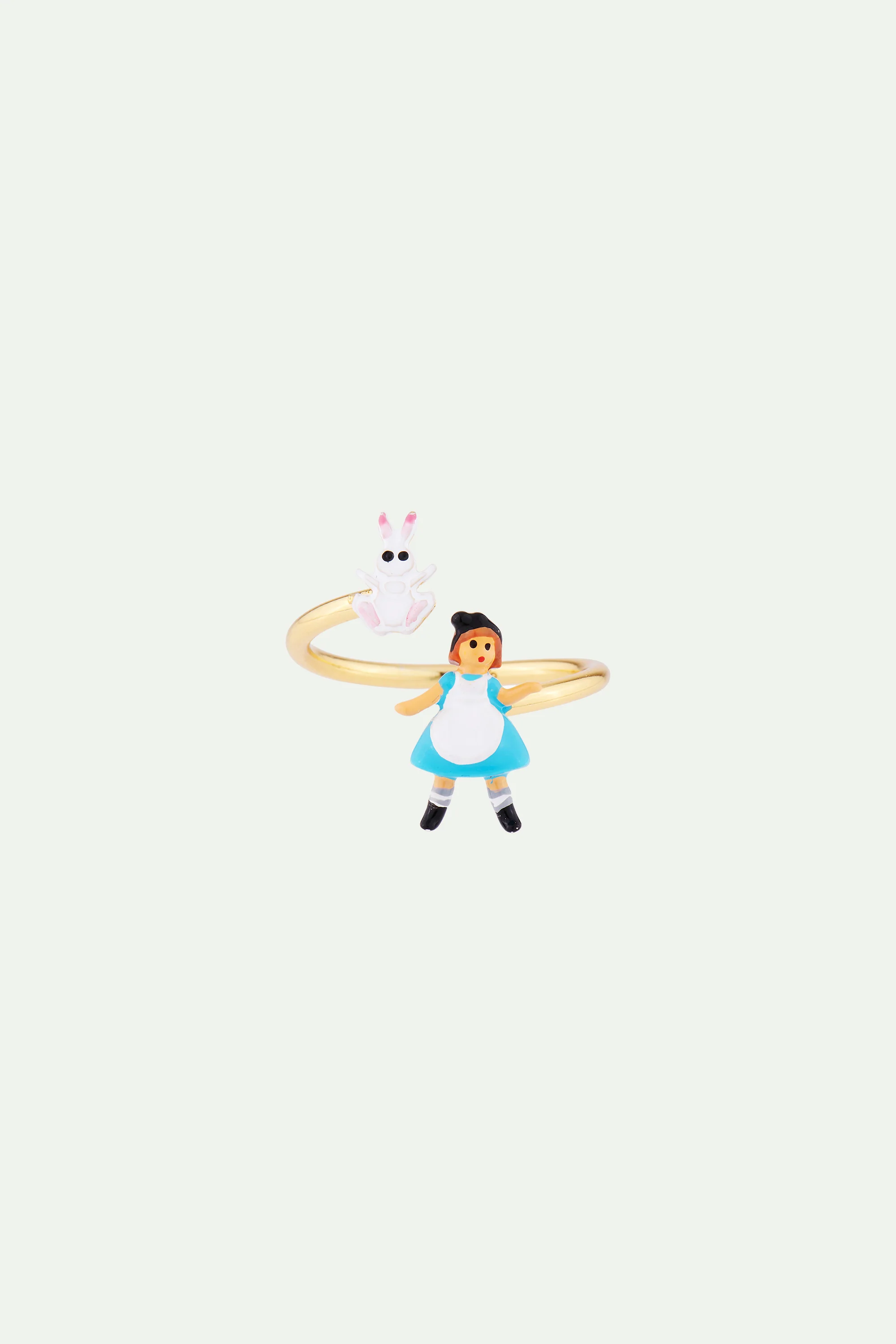 Bague ajustable alice et le lapin blanc