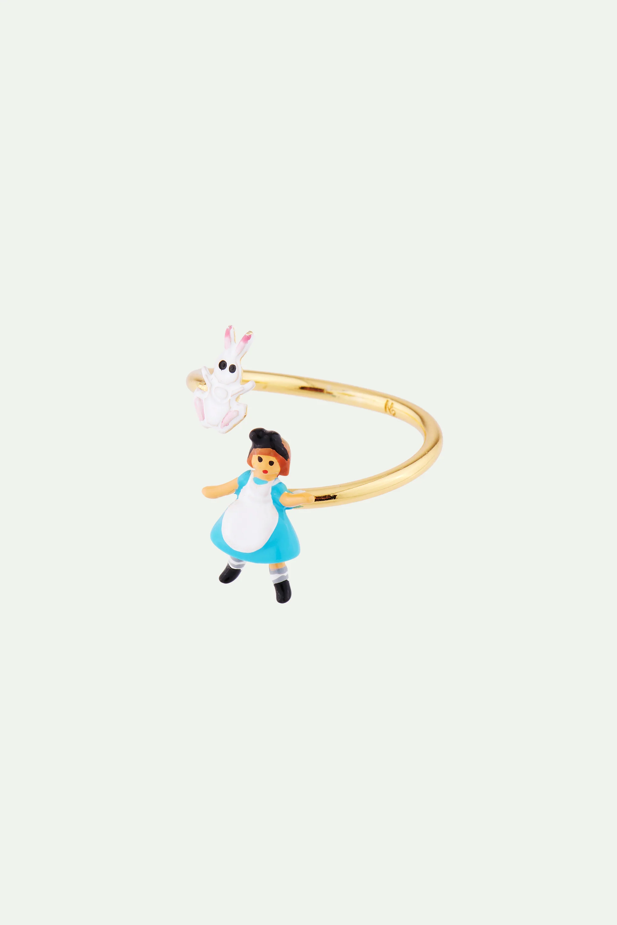 Bague ajustable alice et le lapin blanc - Image 2