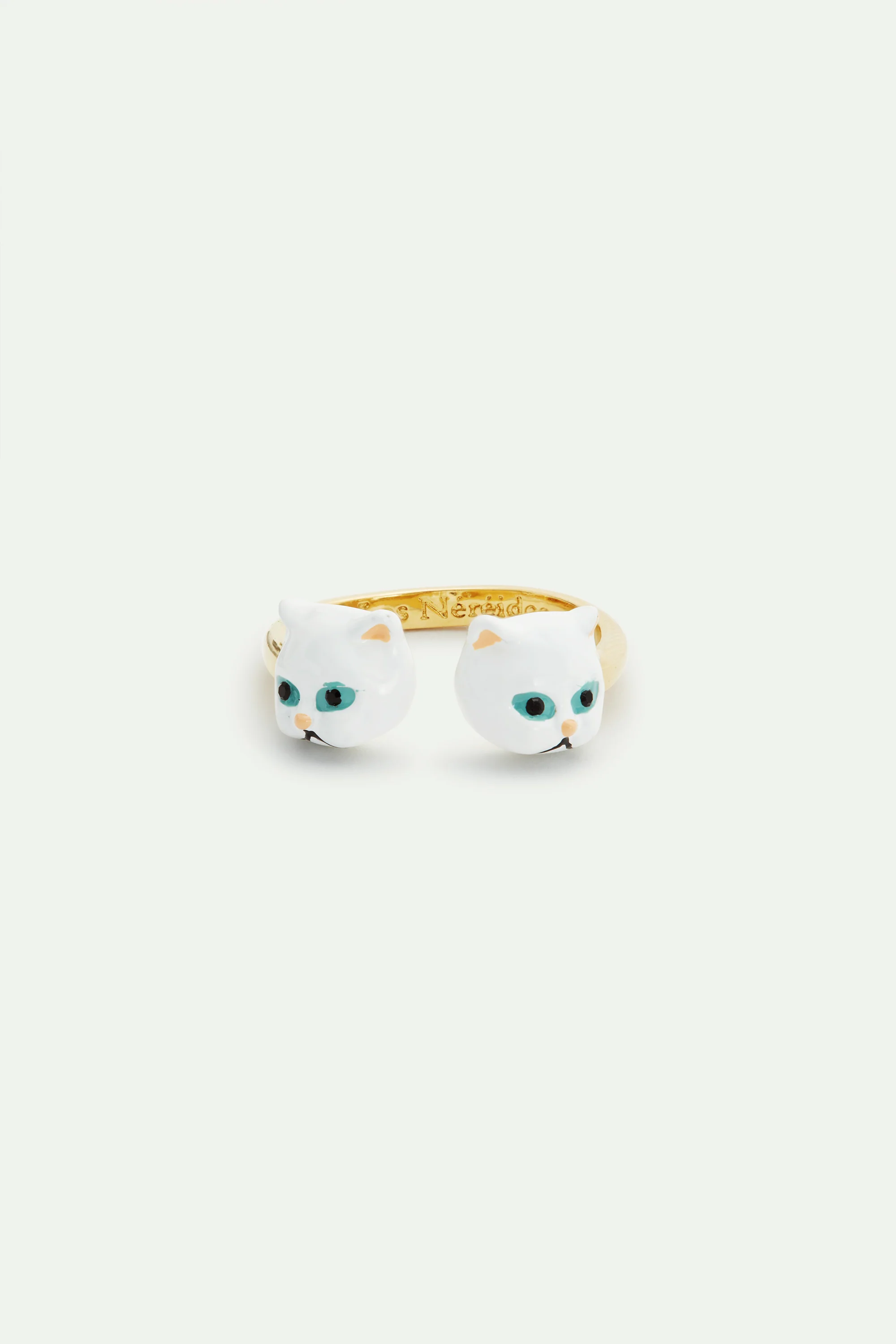 Bague ajustable chats blancs - Image 3