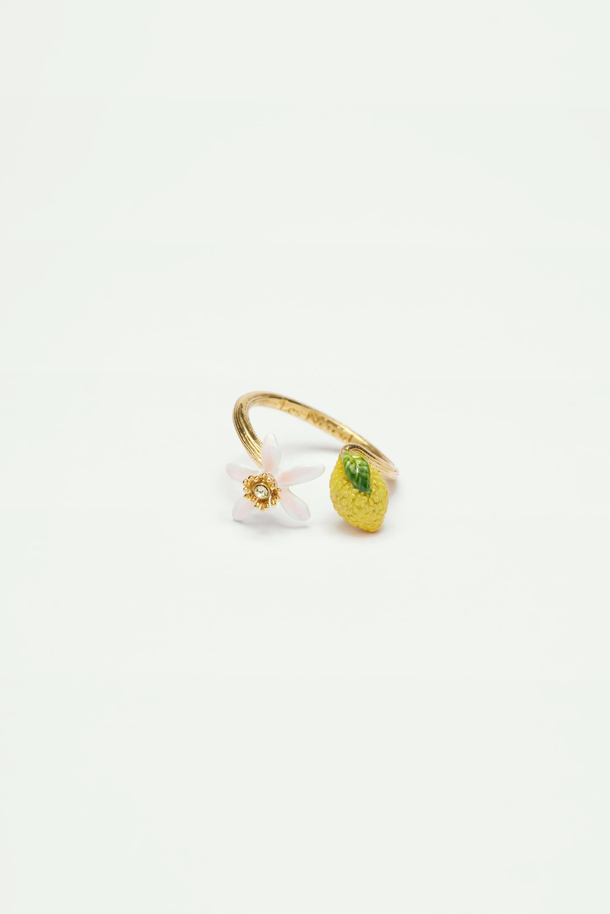 Bague ajustable citron et fleur de citronnier - Image 4