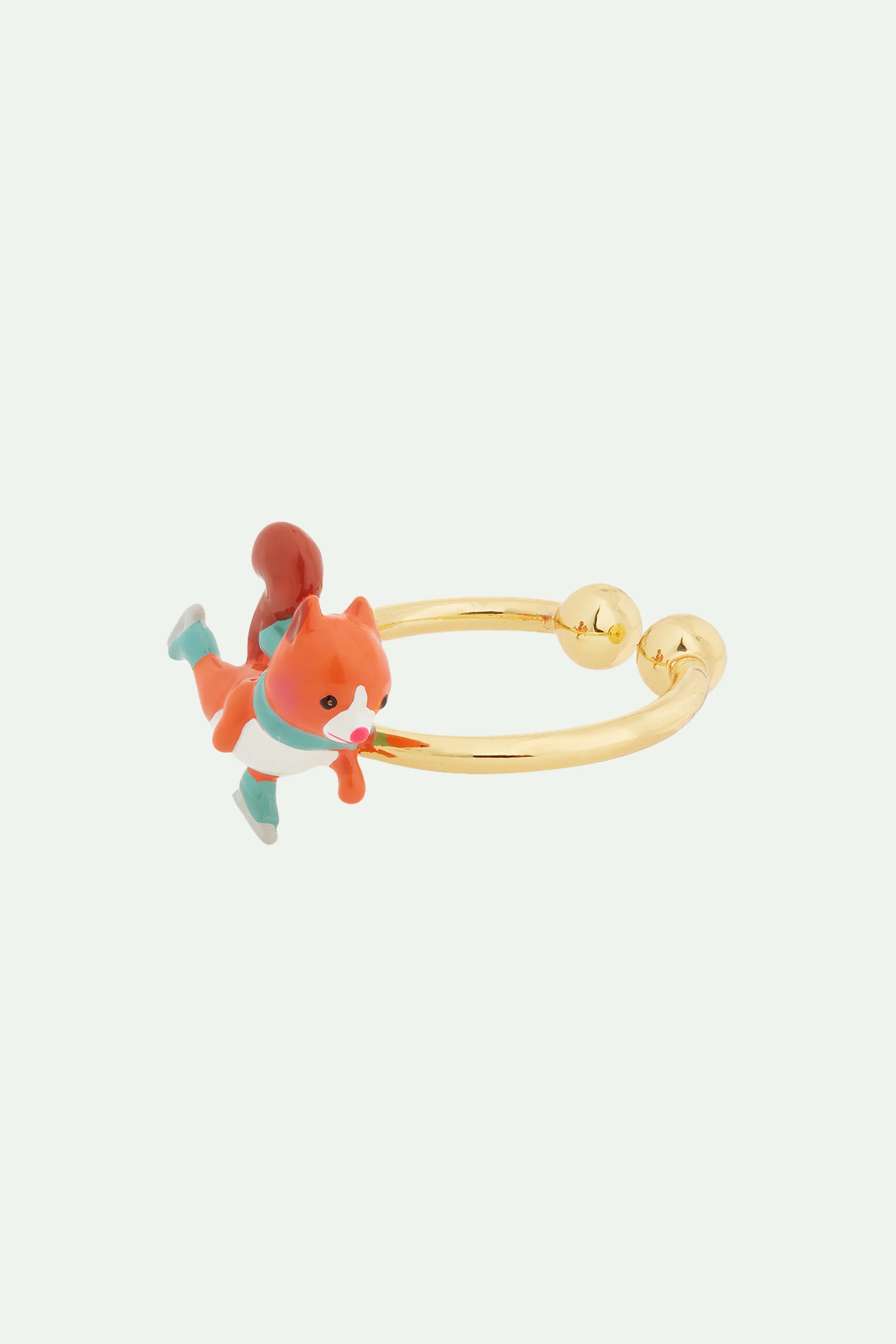 Bague ajustable écureuil en patins à glace - Image 3