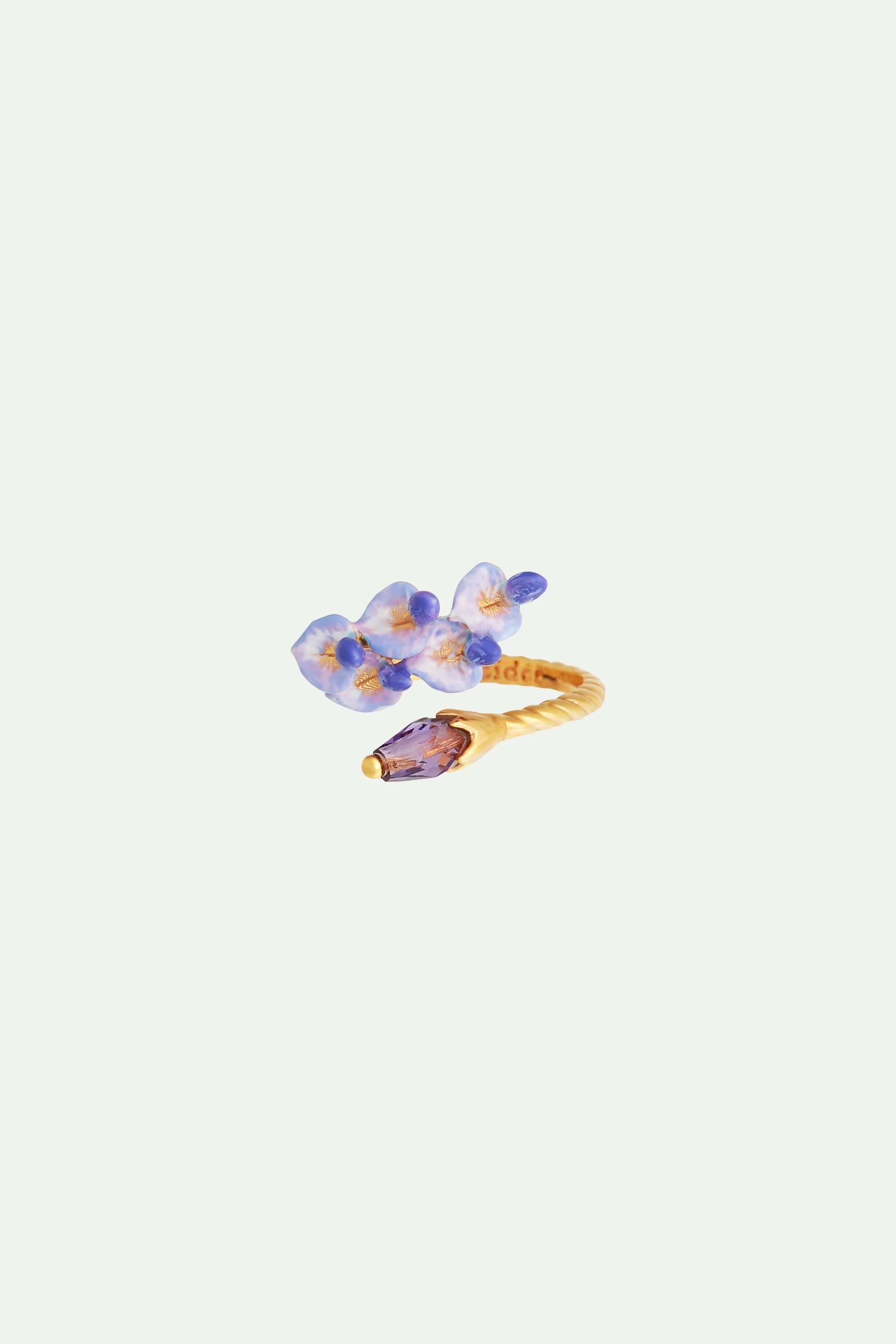 Bague ajustable fleur de glycine - Image 2