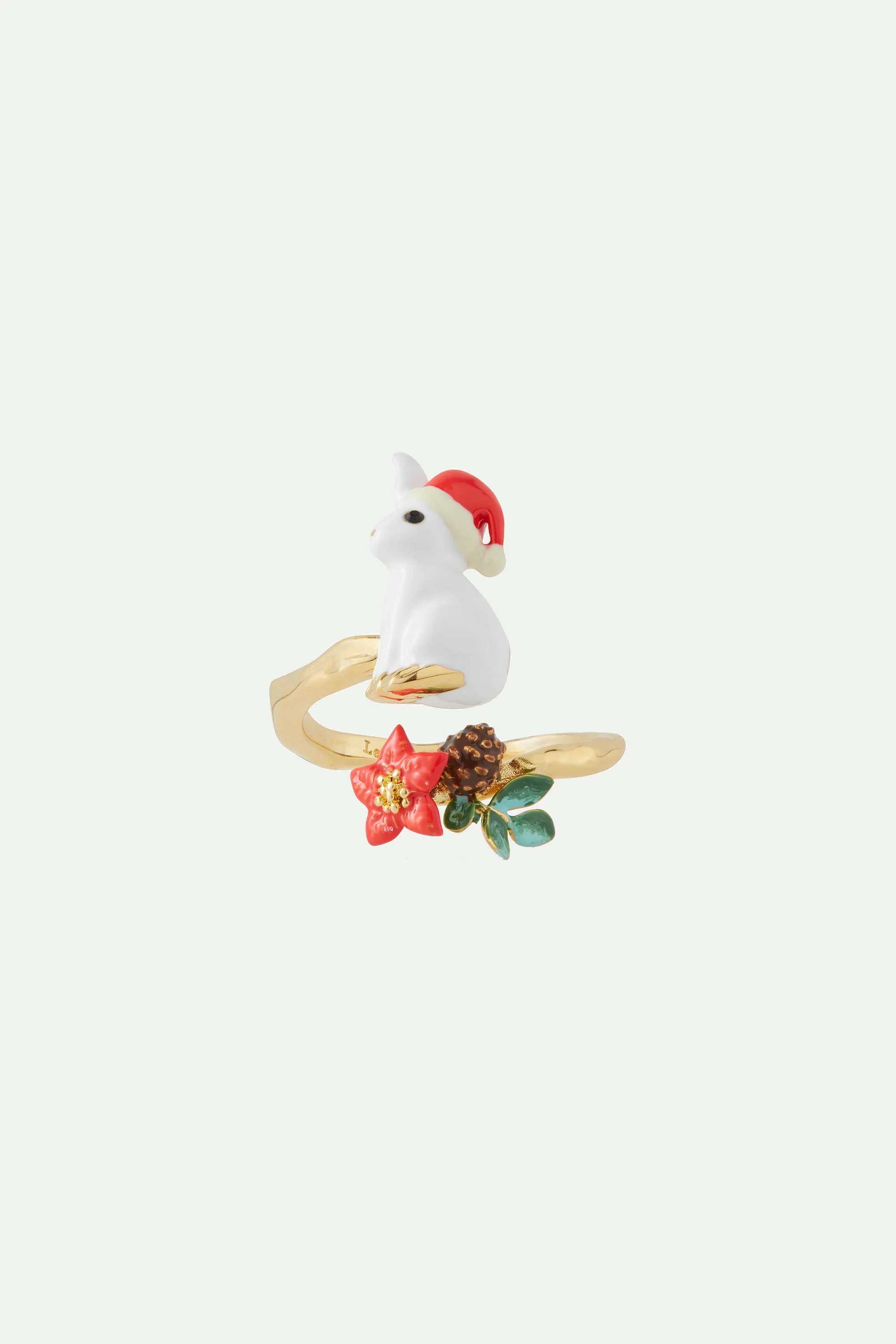 Bague Ajustable Lapin Noël Enchanté - Image 2
