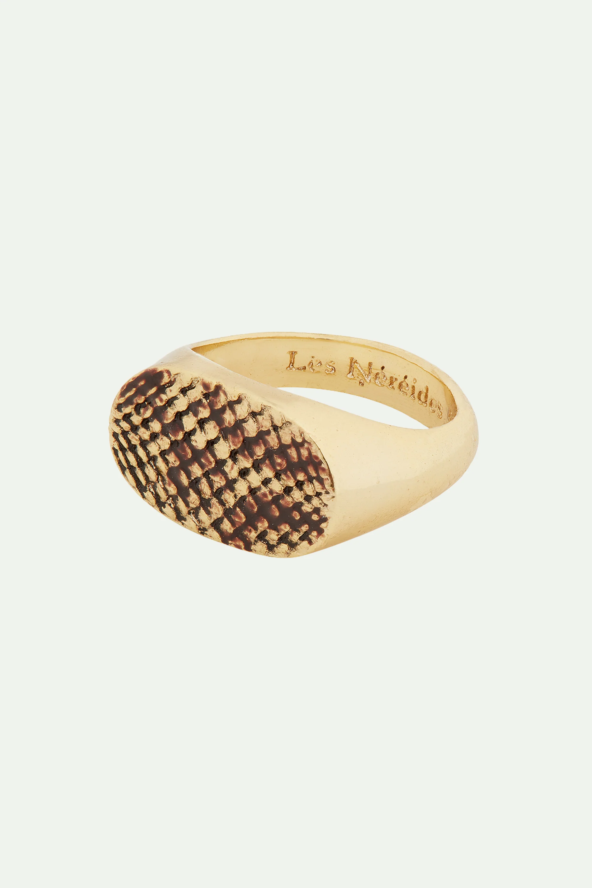 Bague chevalière écailles de serpent - Image 2