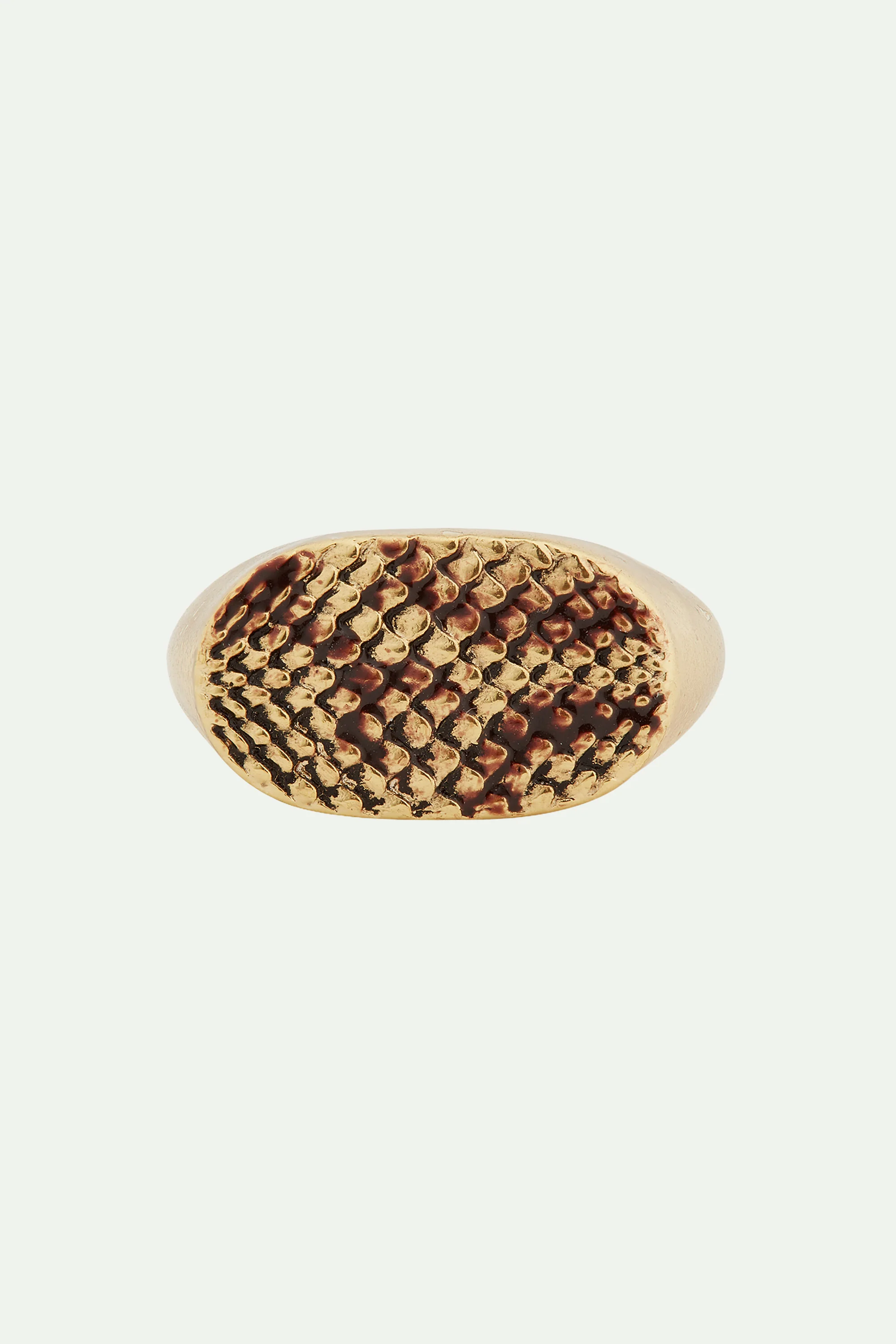 Bague chevalière écailles de serpent - Image 3