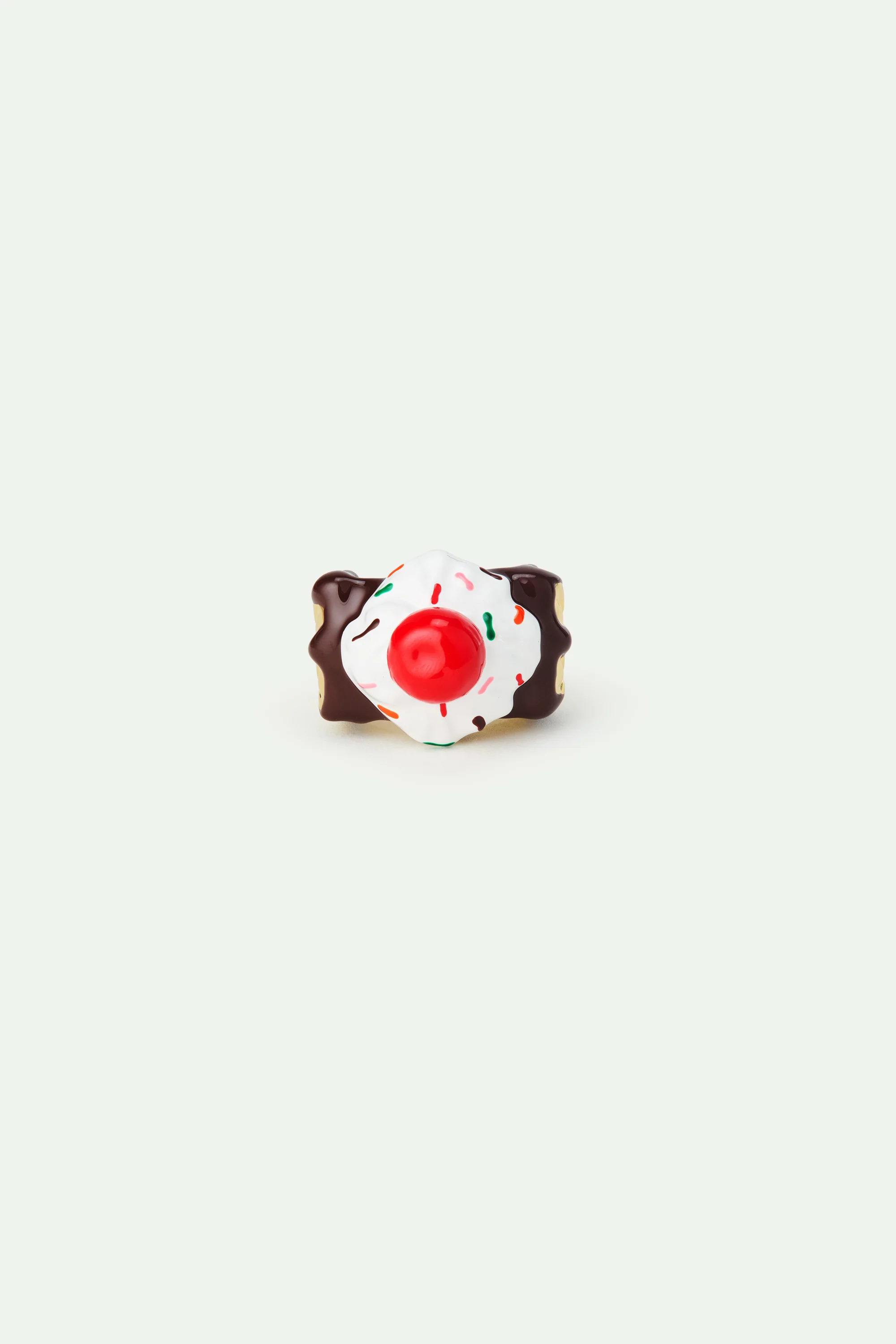Bague cocktail glace chocolat chantilly - Image 3