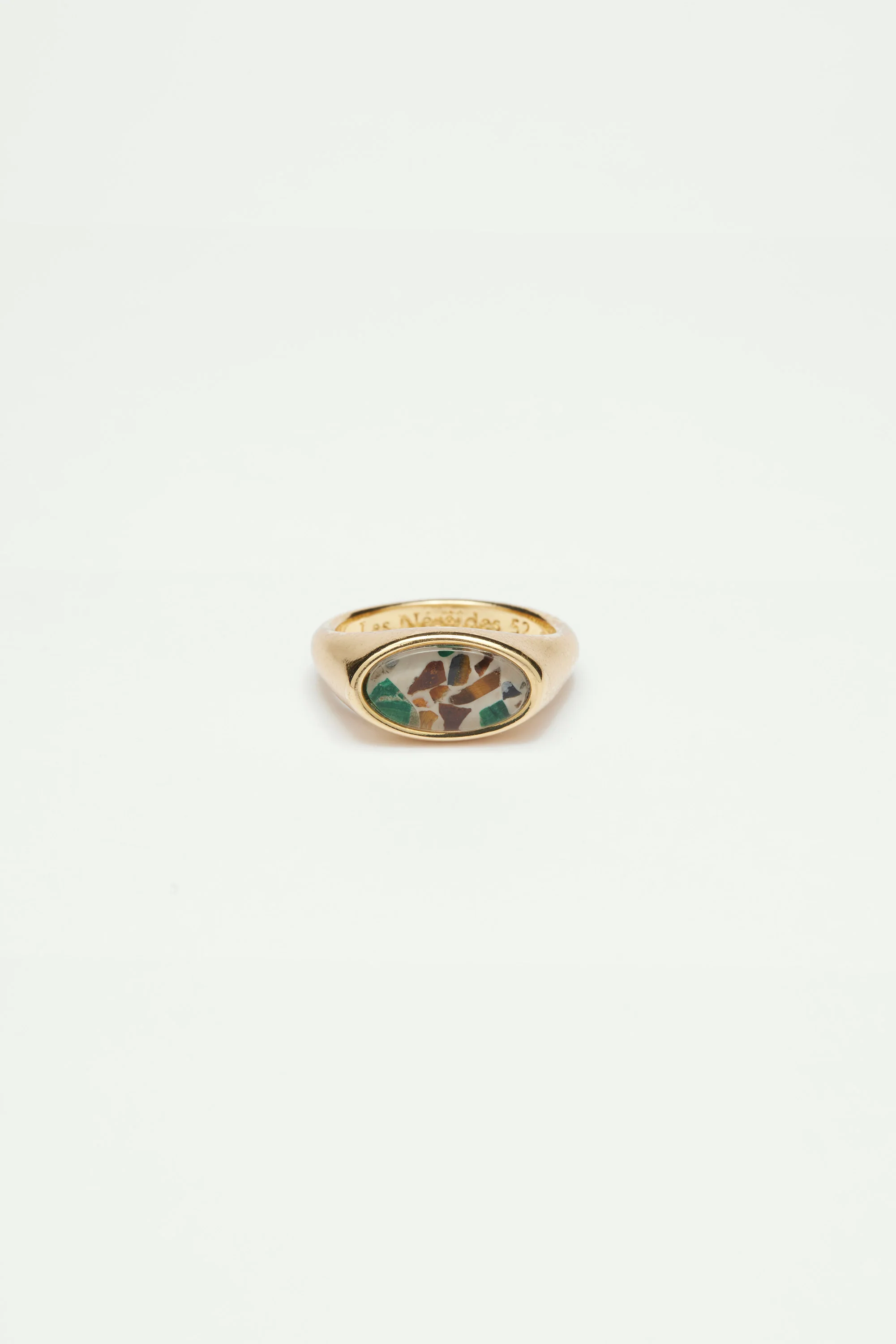 Bague jonc dorée terrazzo - Image 2