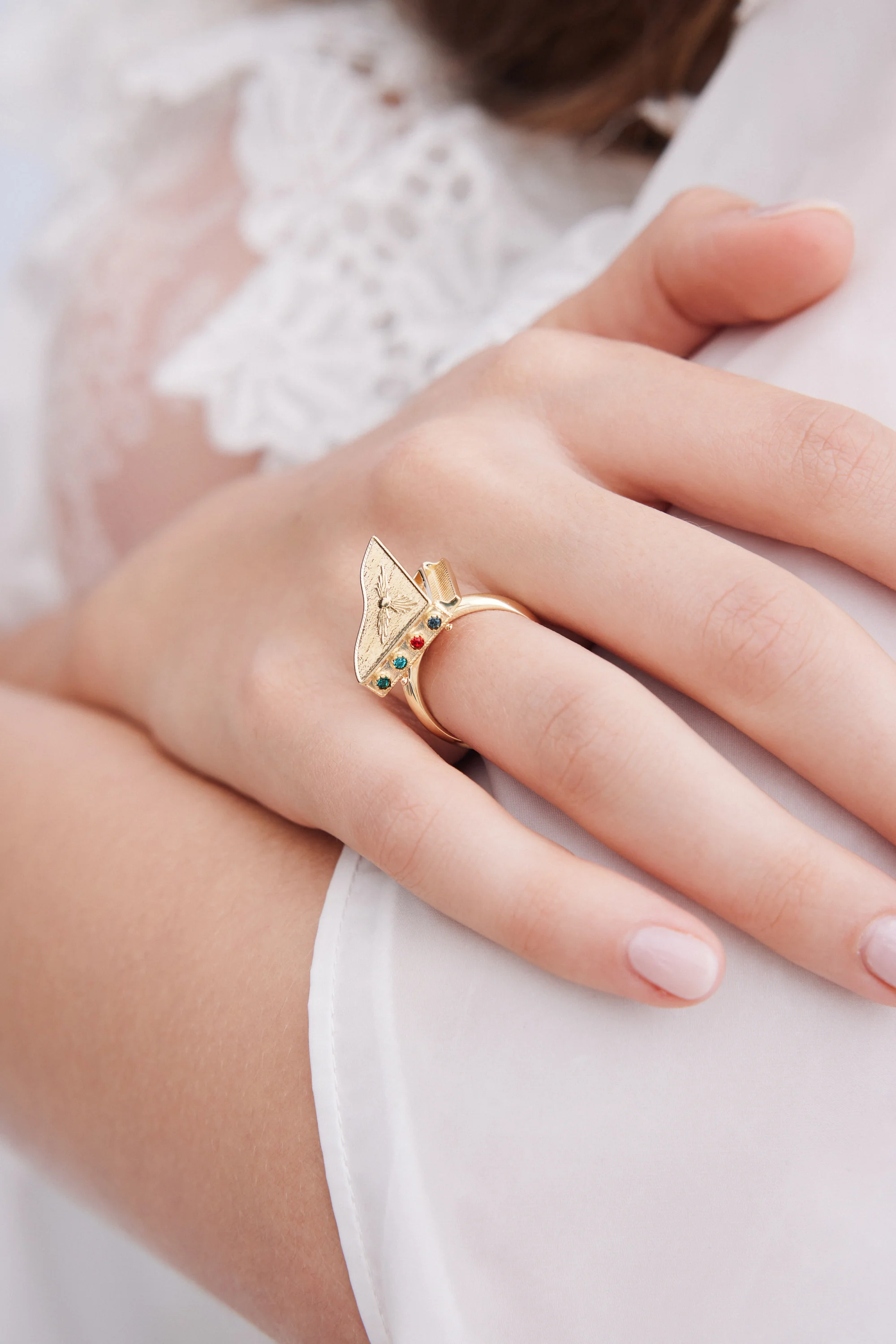 Bague piano doré - Image 2