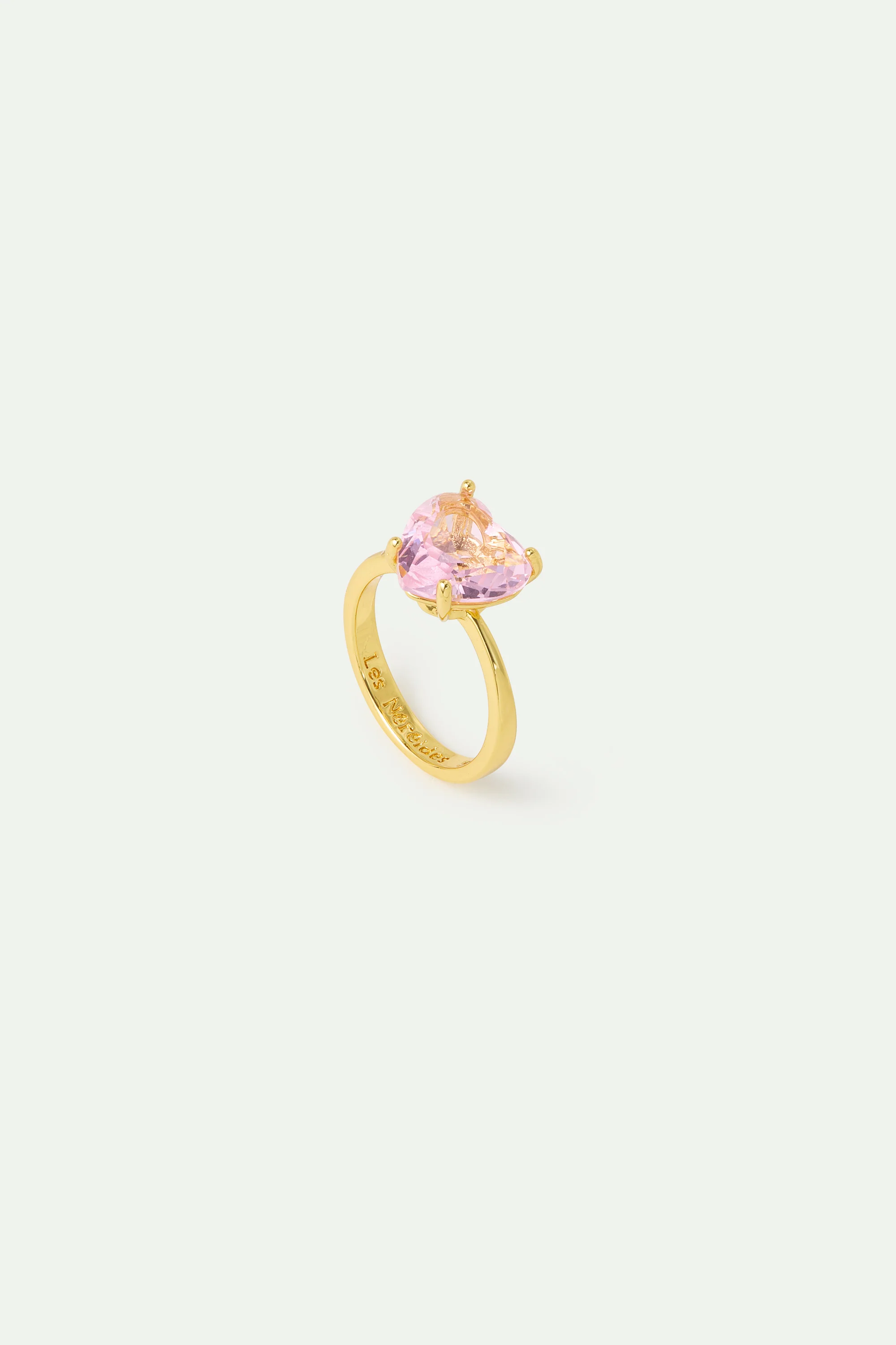 Bague solitaire coeur La Diamantine Rosa Centifolia