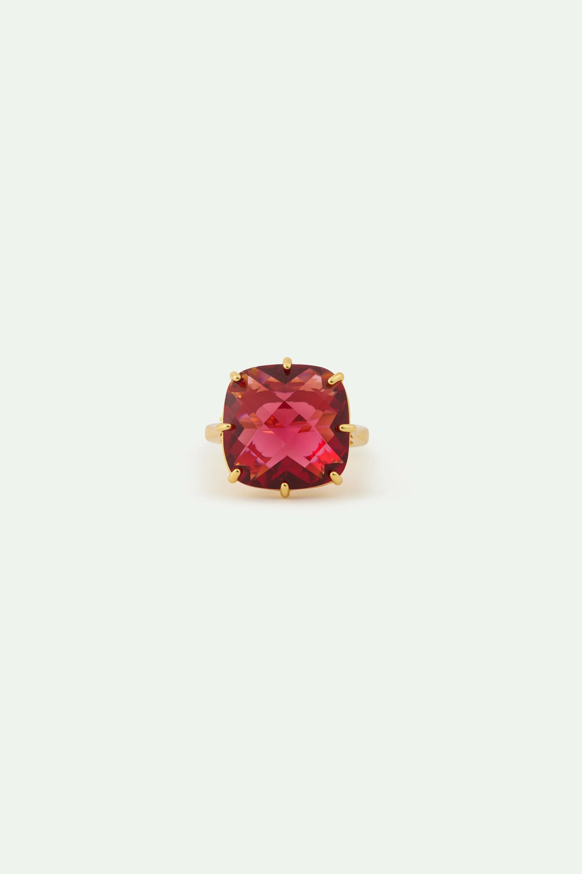 Bague solitaire pierre carrée La Diamantine Rosa Centifolia - Image 3