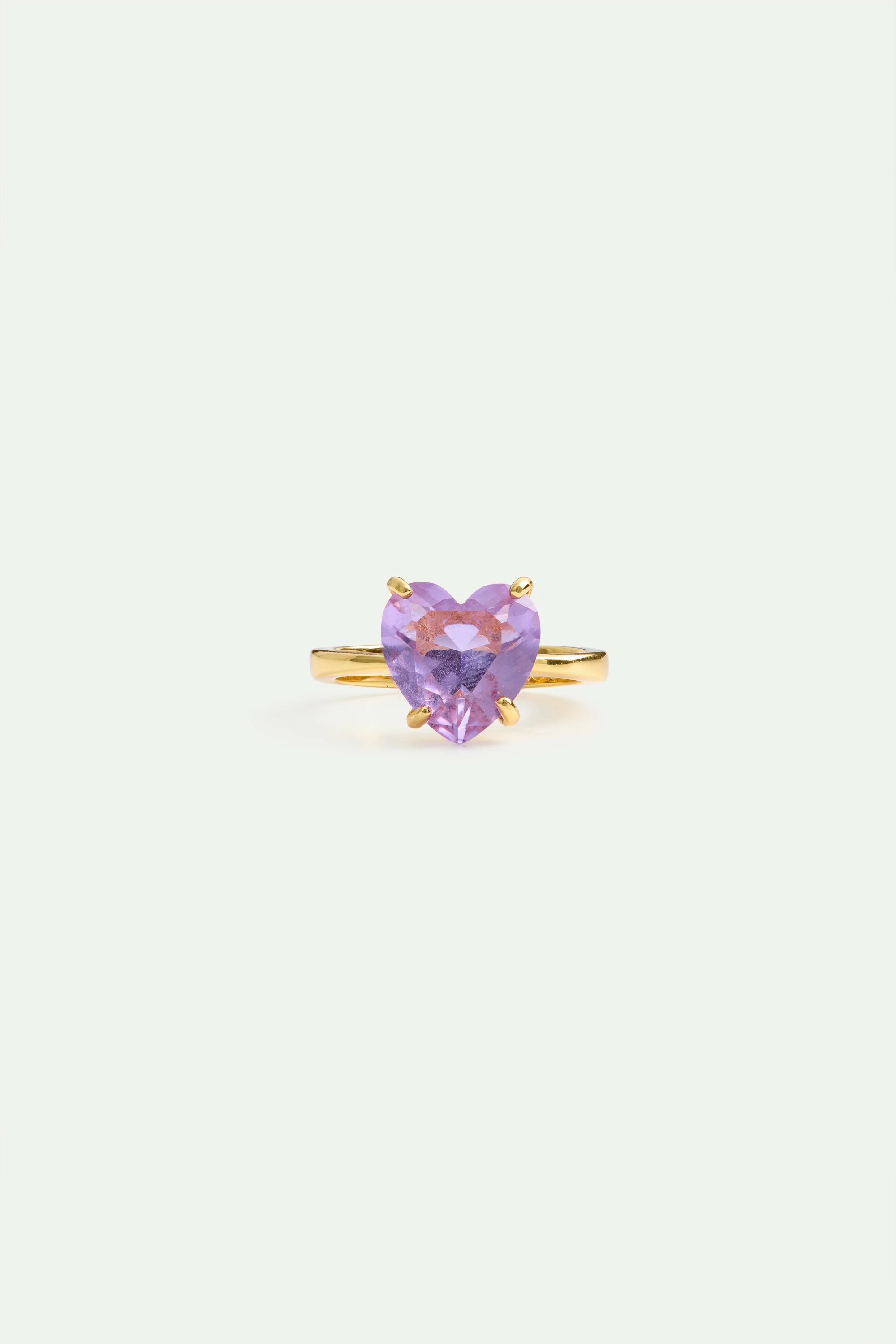 Bague solitaire pierre cœur La Diamantine lavande - Image 3