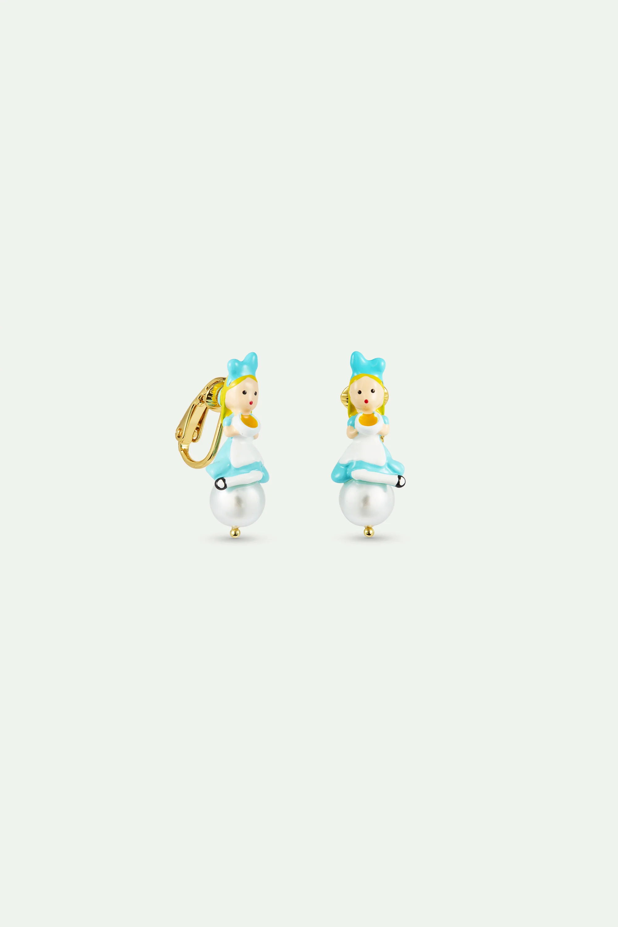 Boucles d’oreilles Alice, perle fantaisie - Image 3
