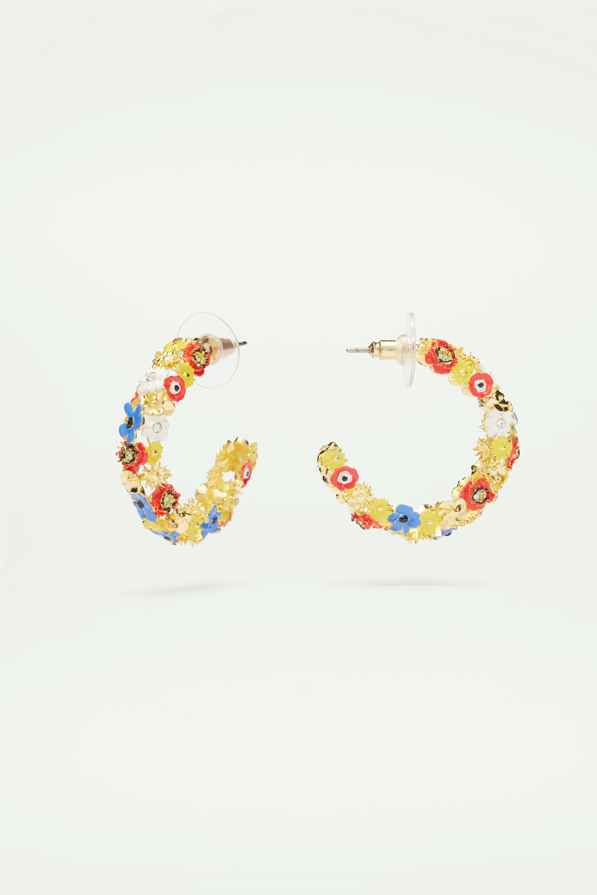 Boucles d’oreilles créoles fleurs des champs - Image 3