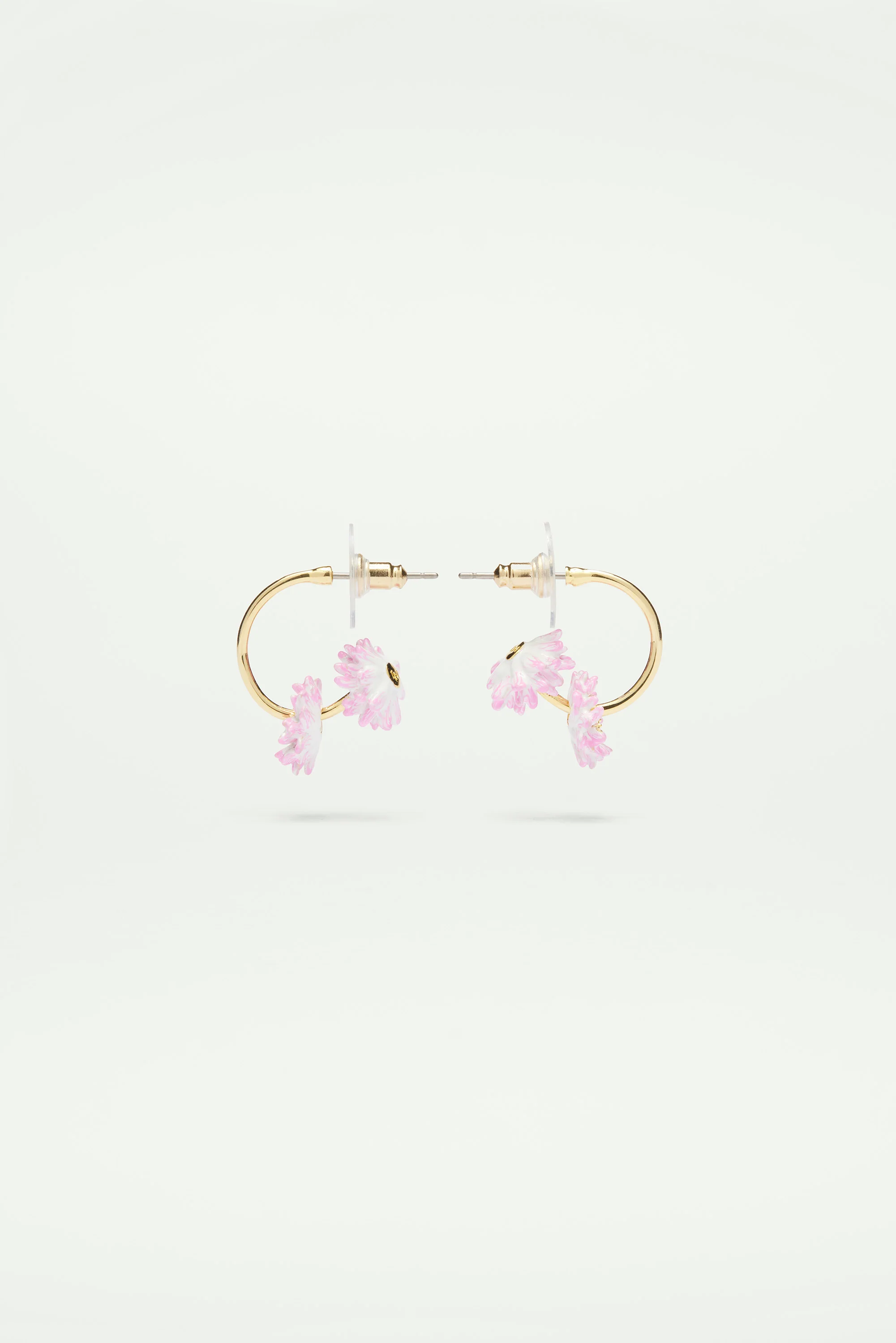Boucles d’oreilles tiges créoles et marguerites
