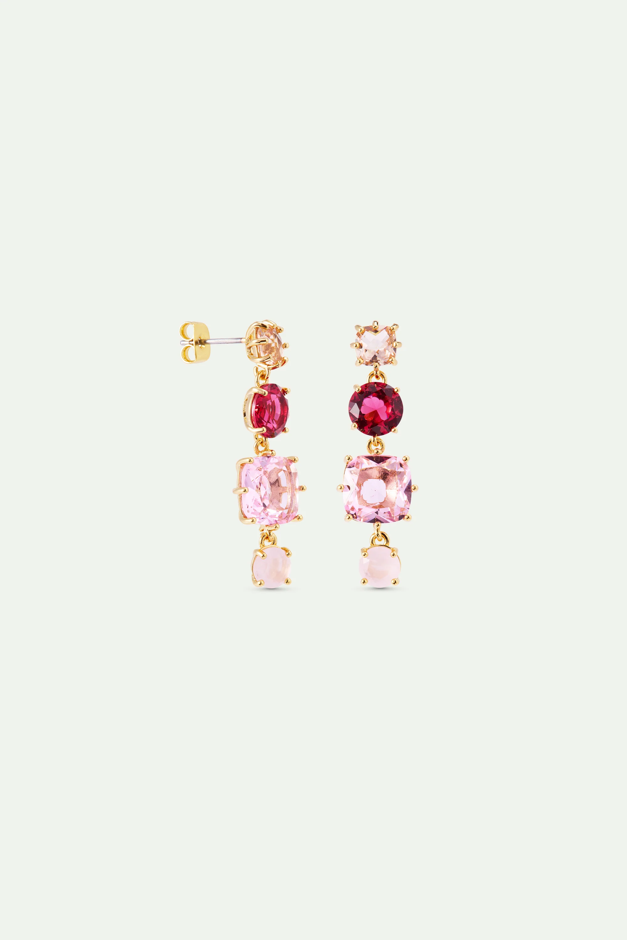 Boucles d'oreilles 4 pierres La Diamantine Rosa Centifolia - Image 2