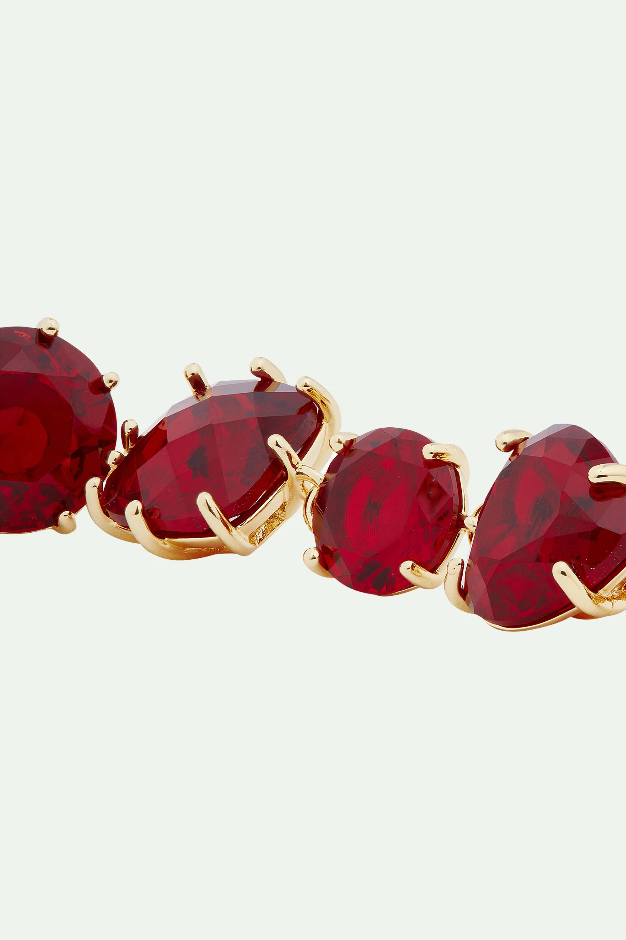 Boucles d'oreilles 7 pierres La Diamantine Rouge Grenat - Image 4