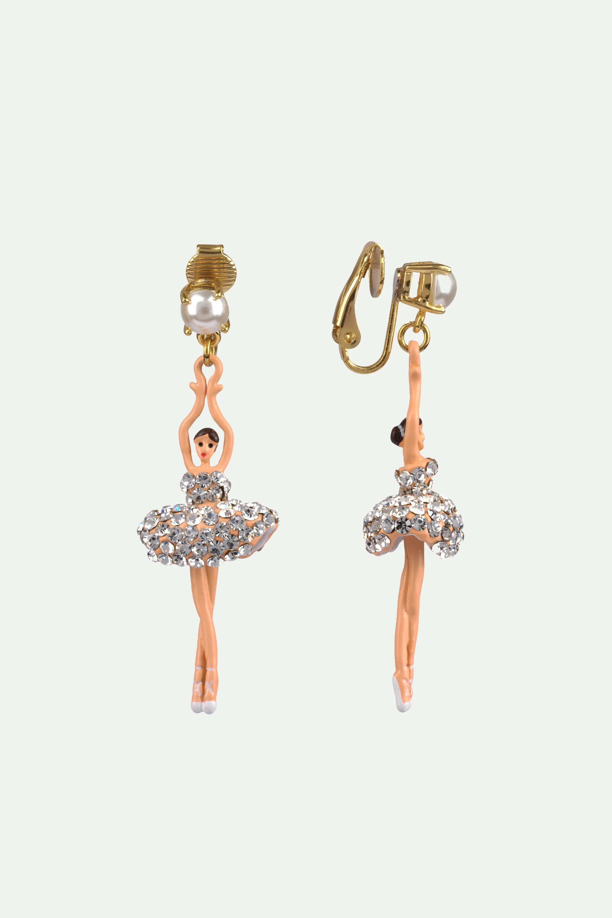 Boucles d'oreilles ballerines sur pointe cristal - Image 4