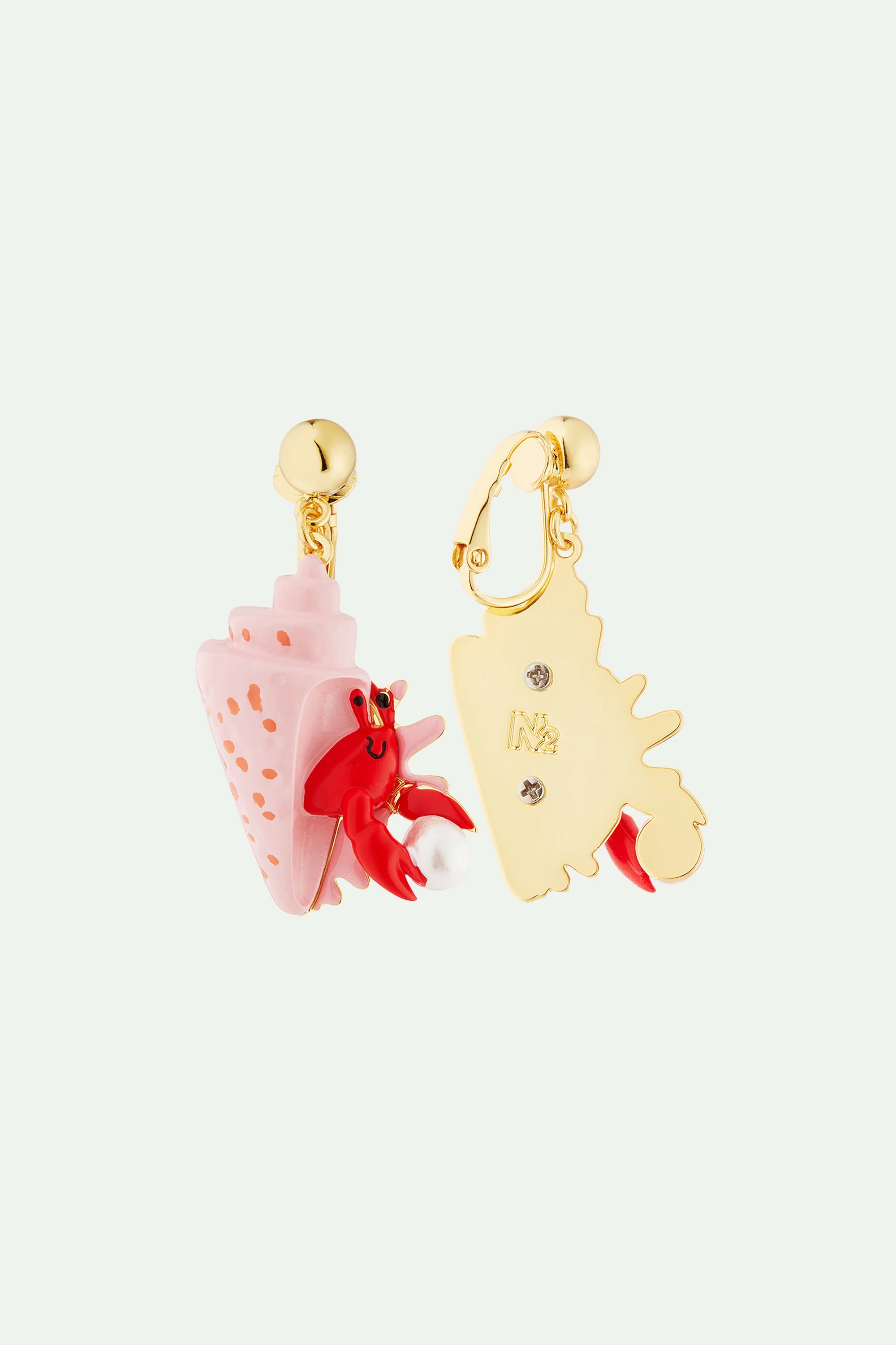 Boucles d'oreilles Bernard l’hermite et perles - Image 5