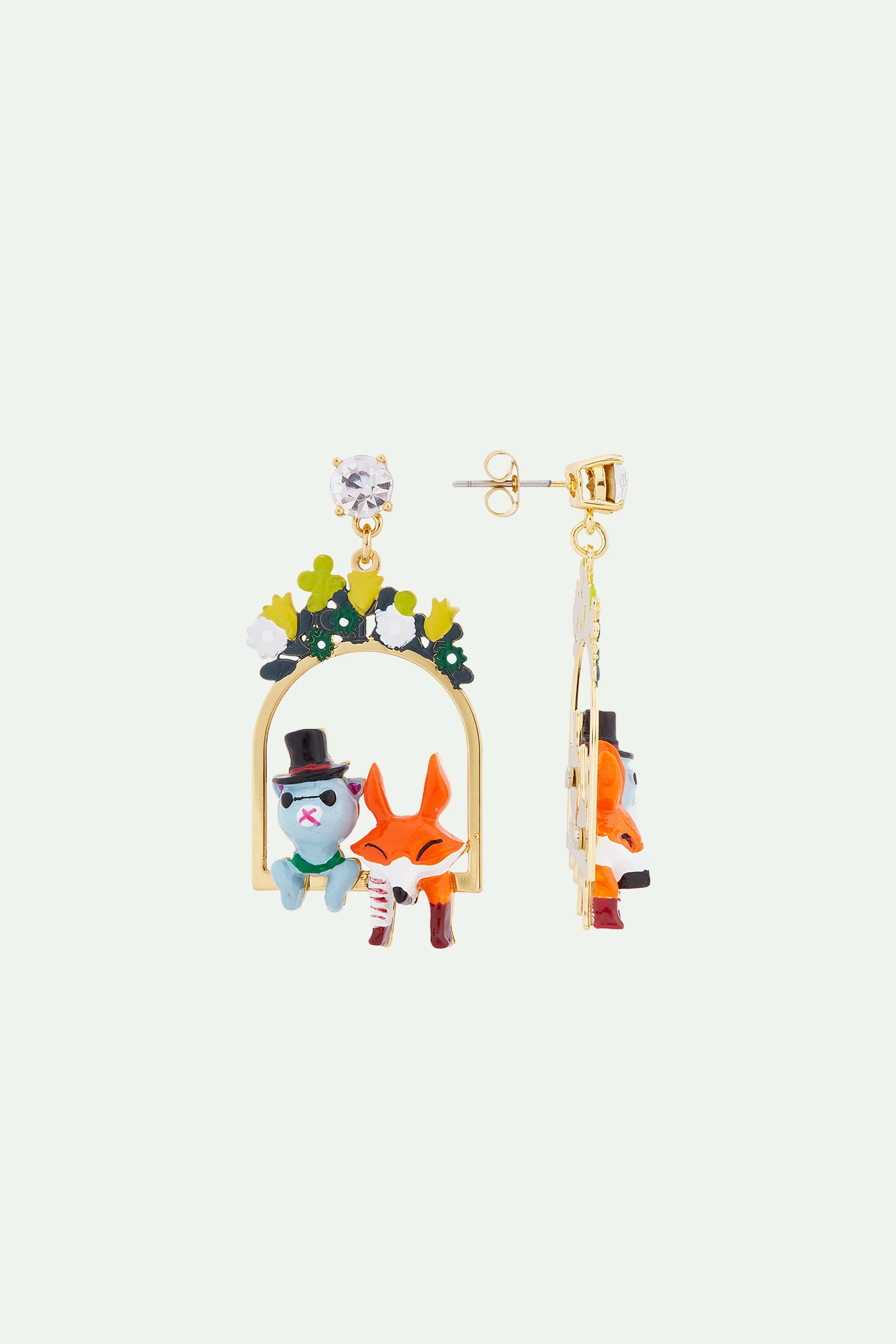 Boucles d'oreilles chat et renard - Image 2