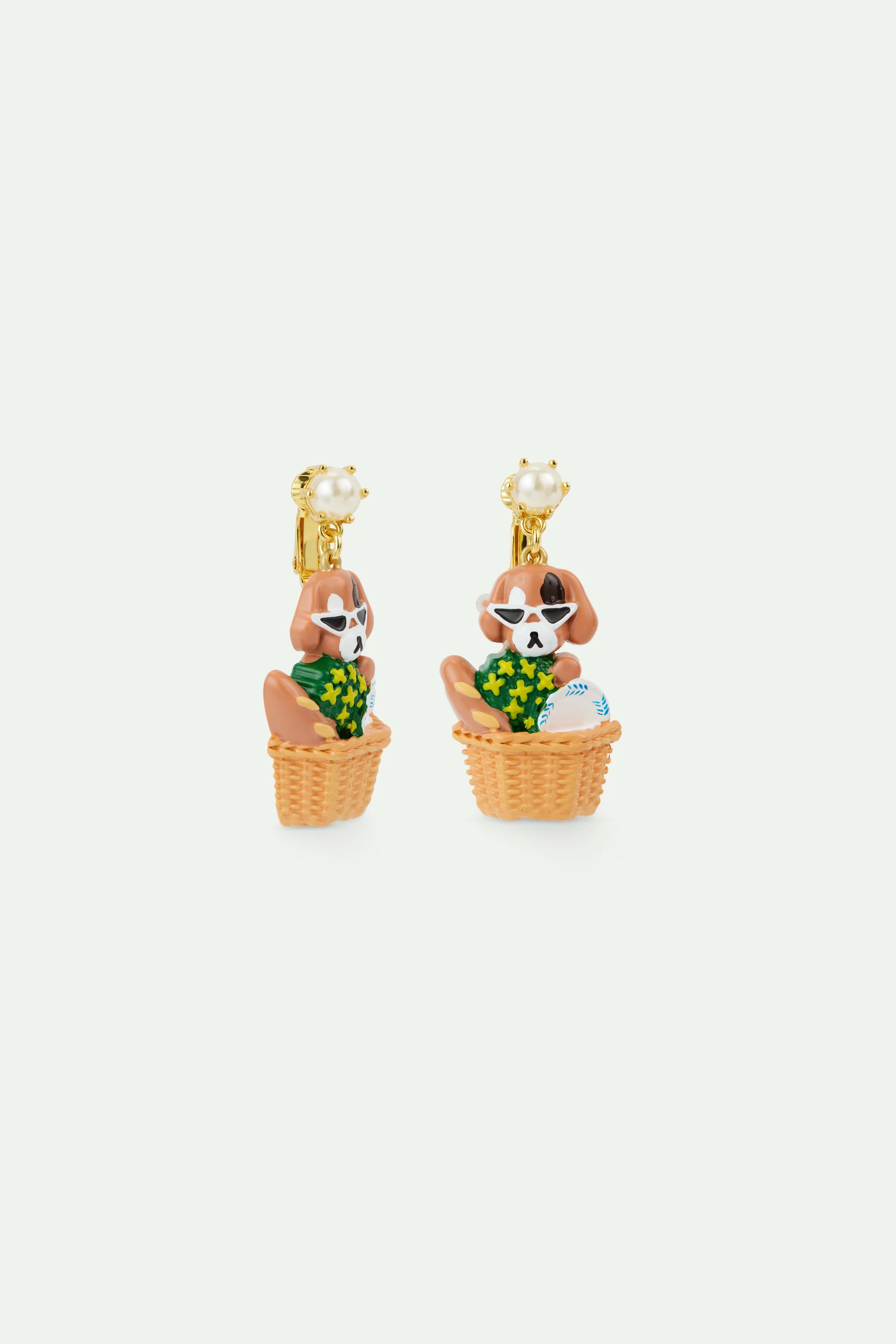 Boucles d'oreilles chien et panier de pique-nique - Image 4