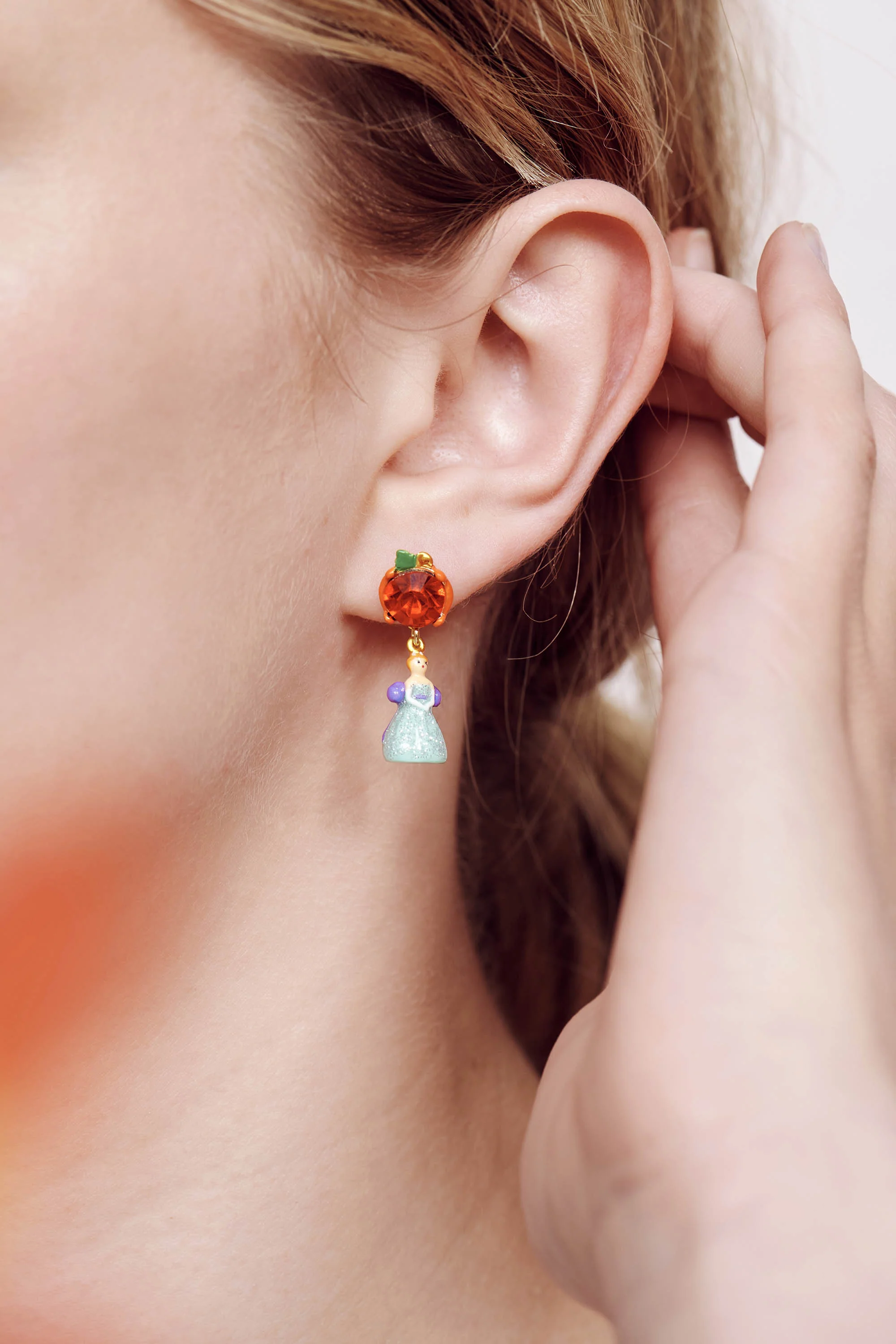 Boucles d'oreilles citrouille et cendrillon - Image 2