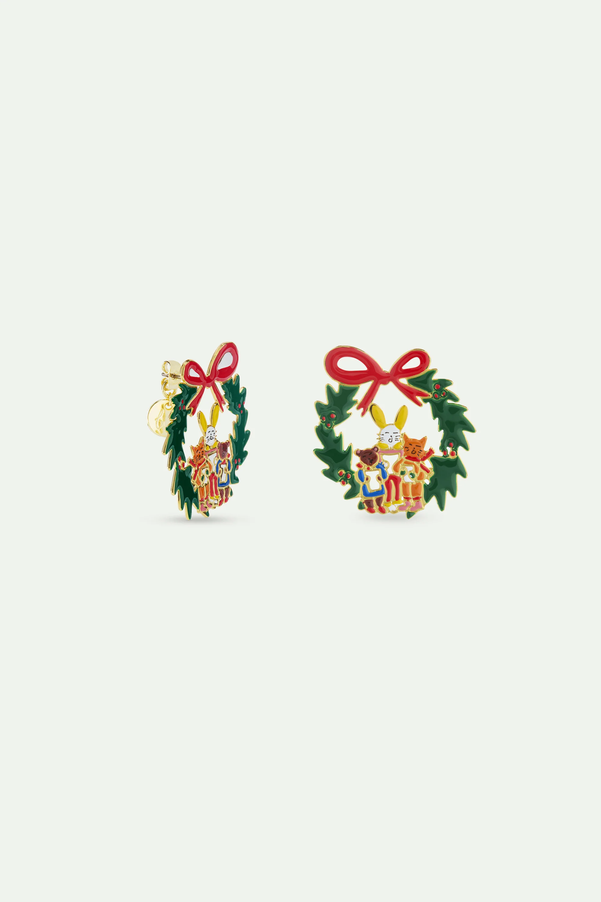 Boucles d'oreilles couronne et chorale de noël - Image 3
