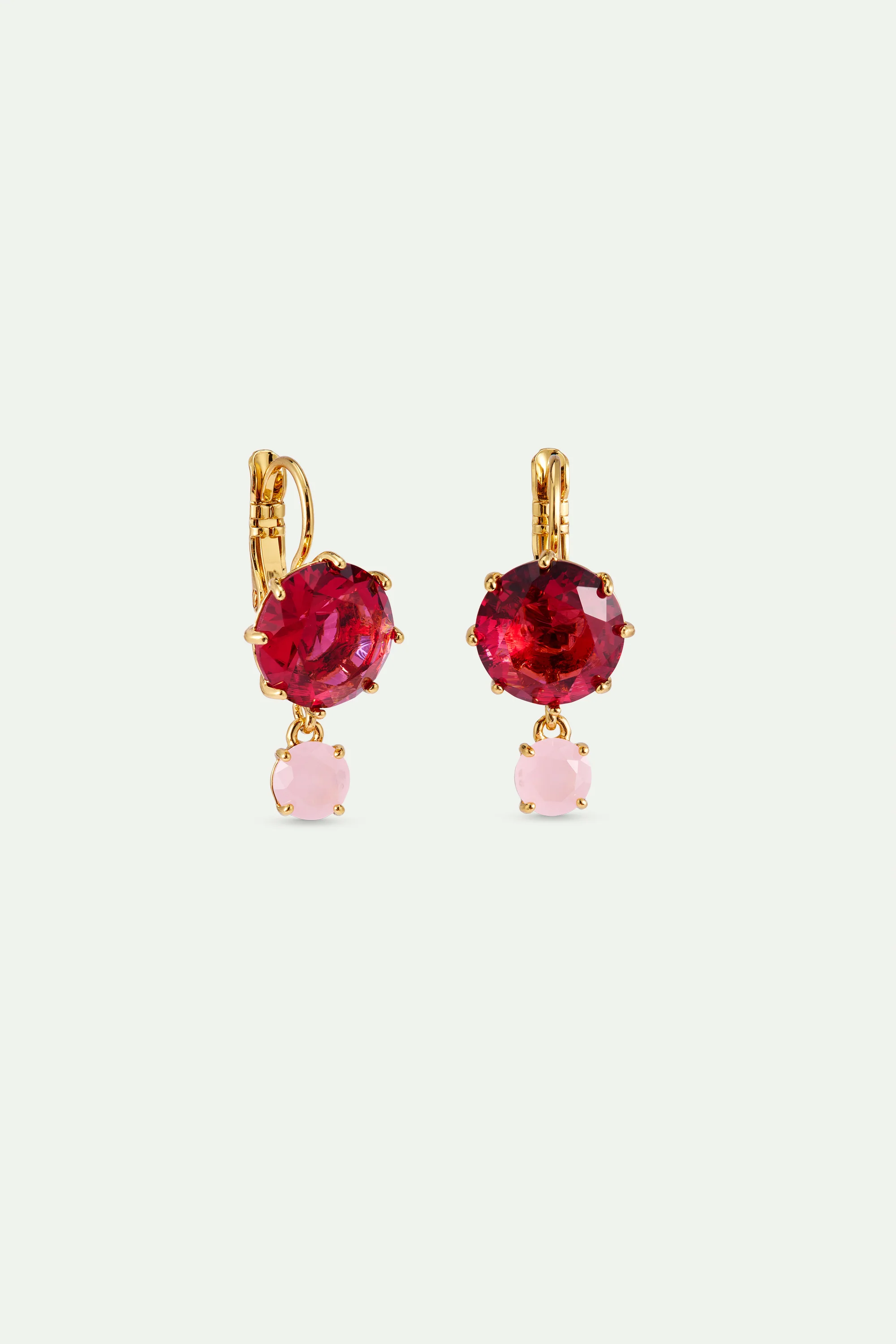 Boucles d'oreilles deux pierres La Diamantine Rosa Centifolia - Image 2