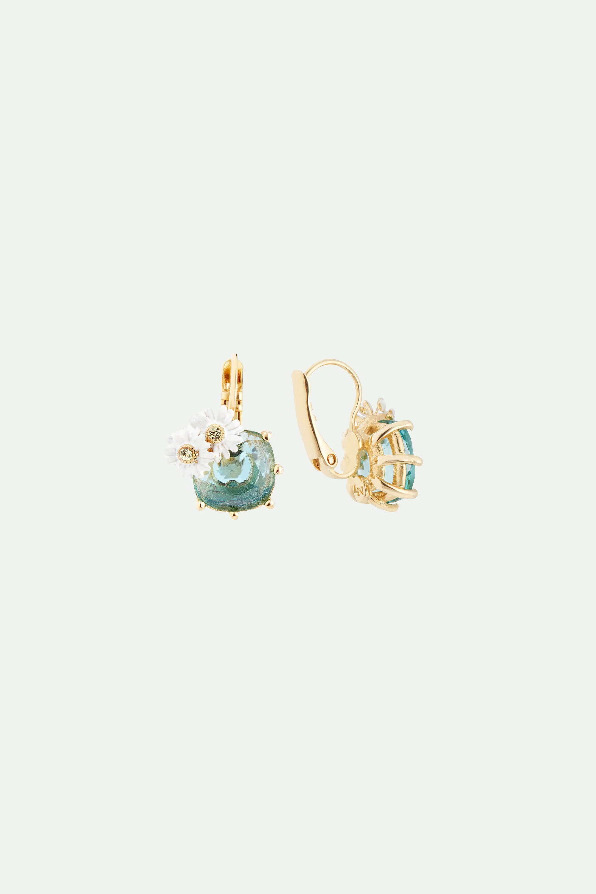 Boucles d'oreilles dormeuses parterre de marguerites - Image 5