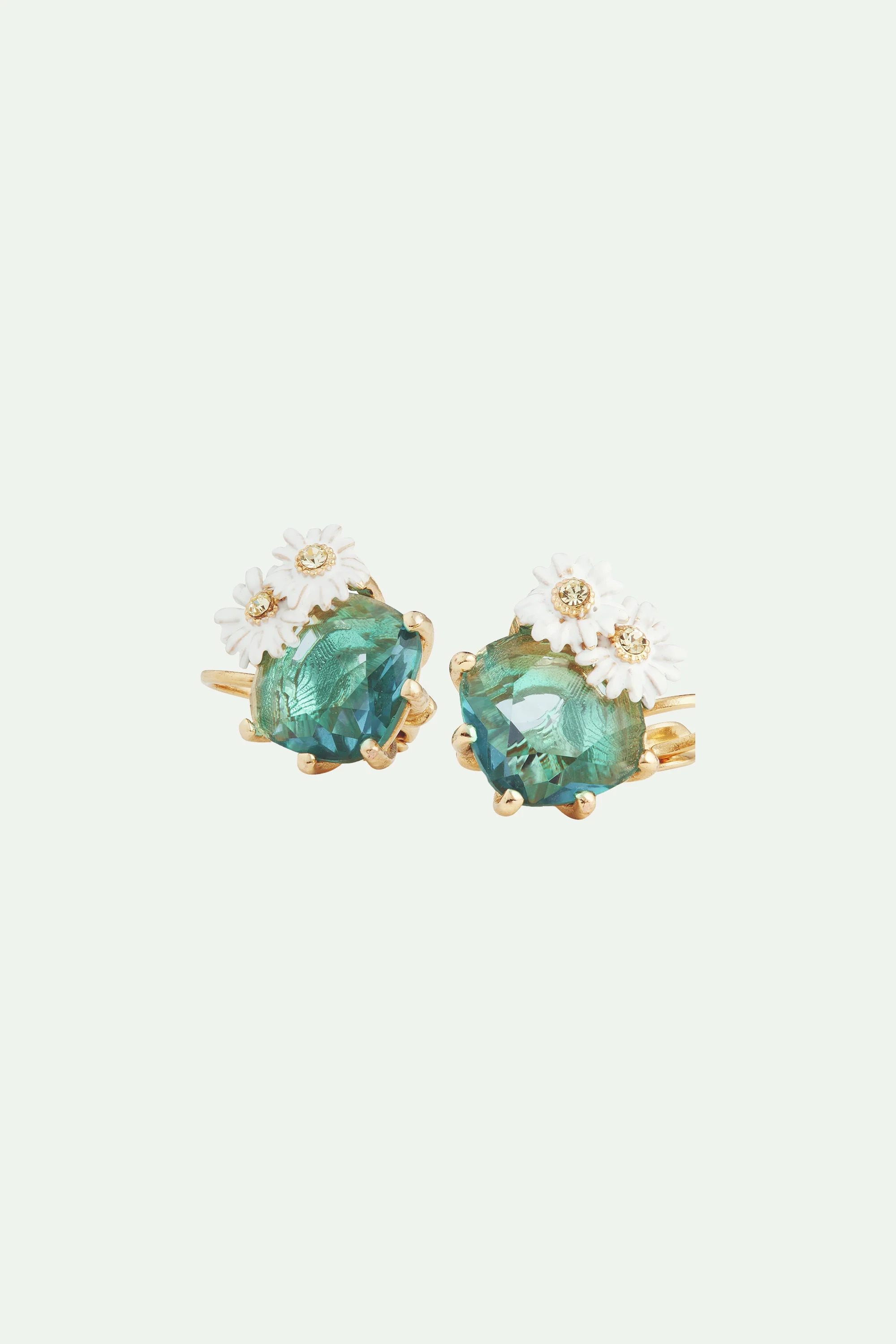 Boucles d'oreilles dormeuses parterre de marguerites - Image 6