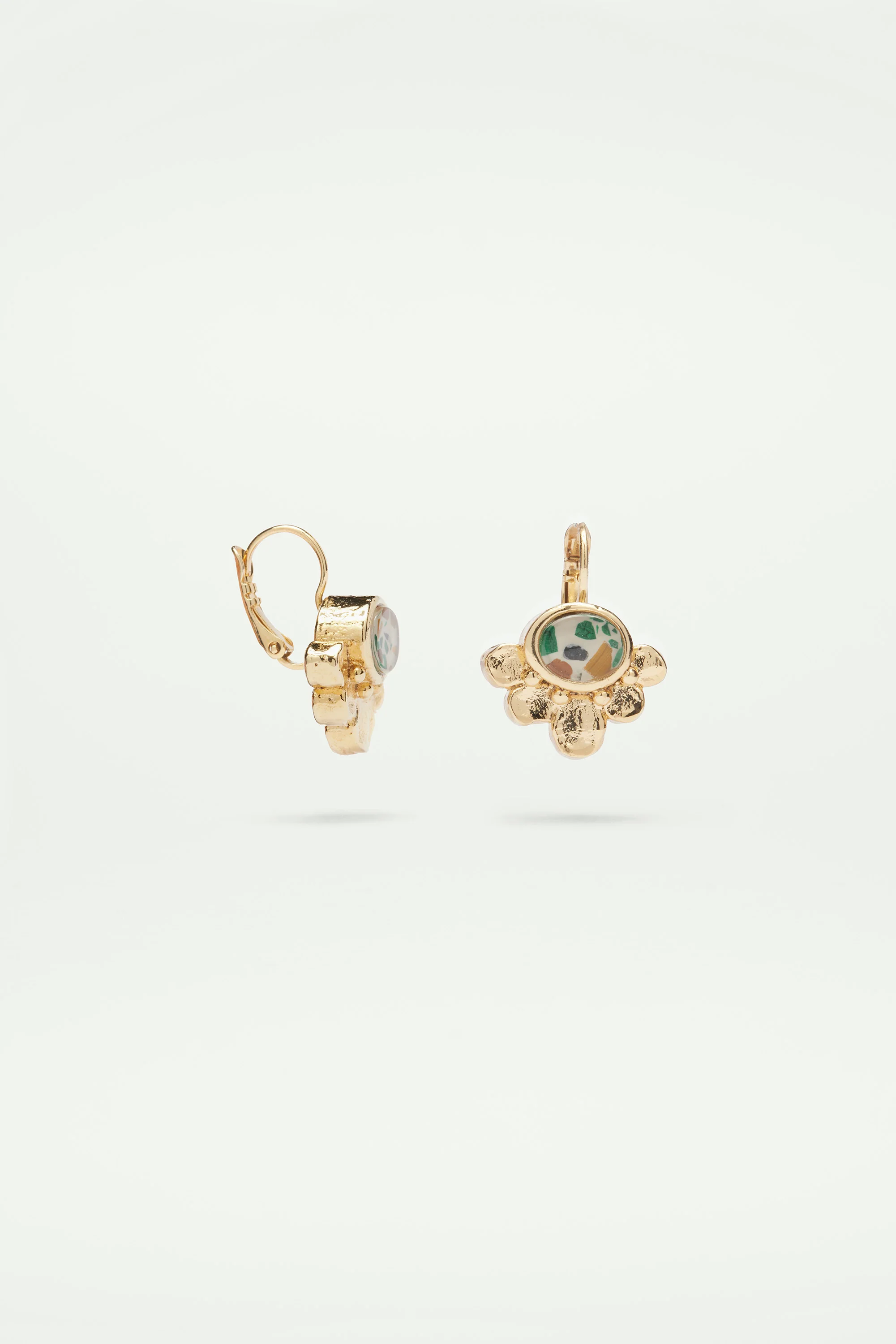 Boucles d'oreilles dormeuses terrazzo - Image 3