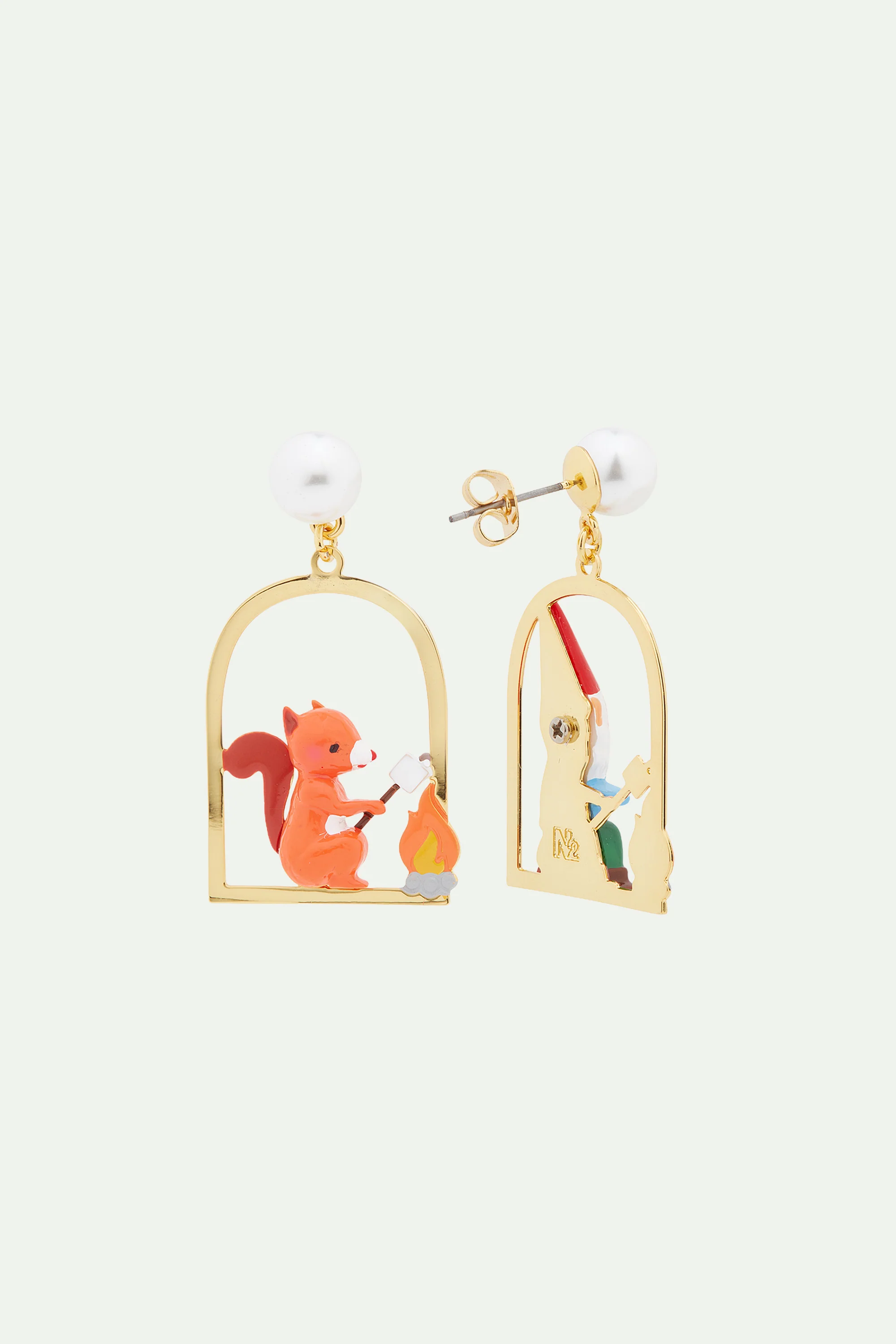 Boucles d'oreilles écureuil, nain et chamallow - Image 3