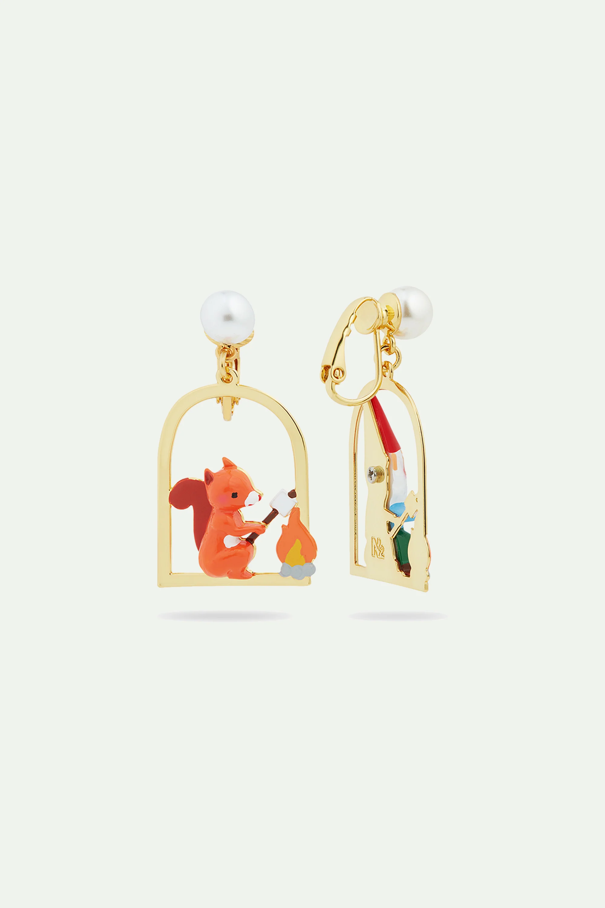 Boucles d'oreilles écureuil, nain et chamallow - Image 4
