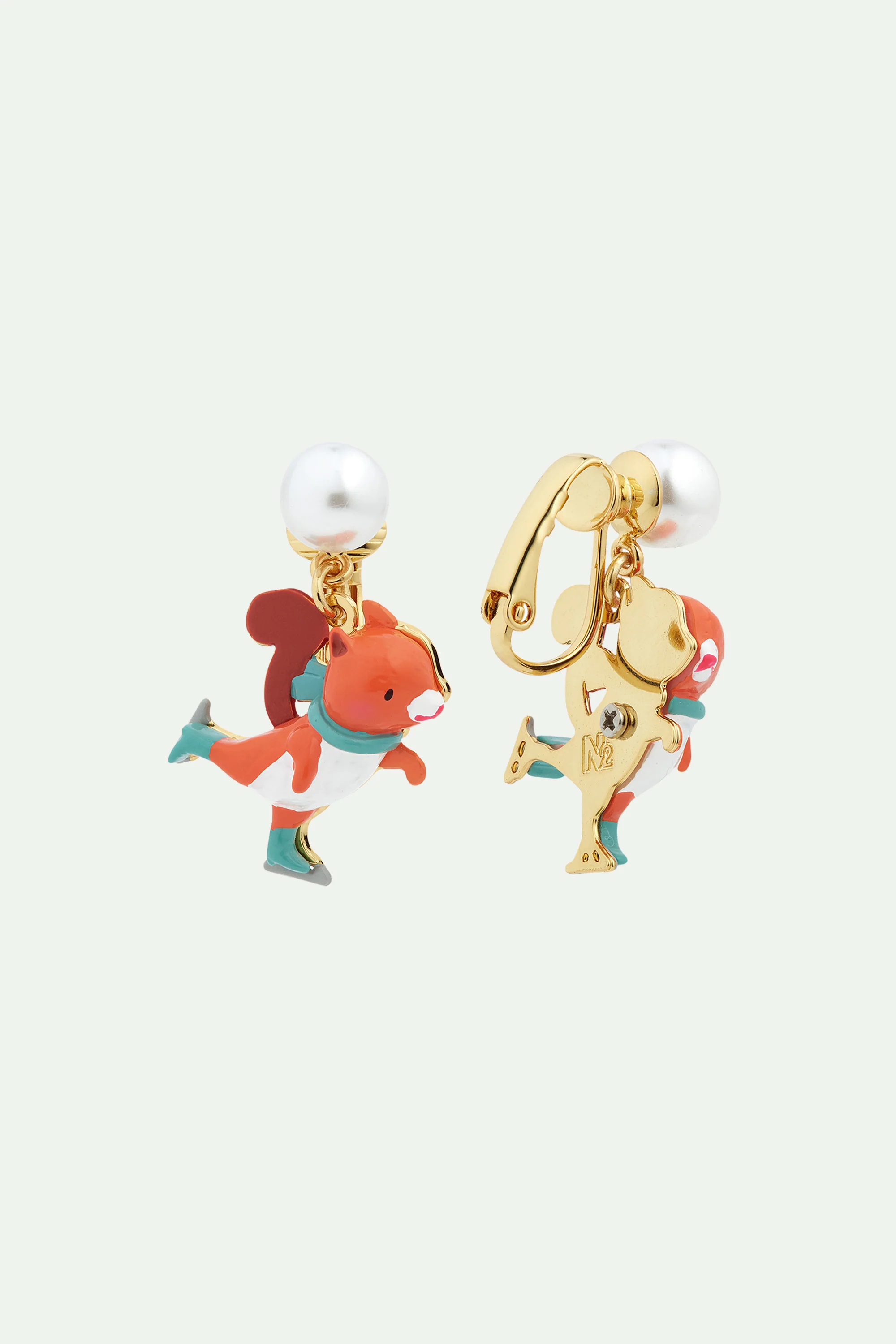 Boucles d'oreilles écureuils en patins à glace - Image 5