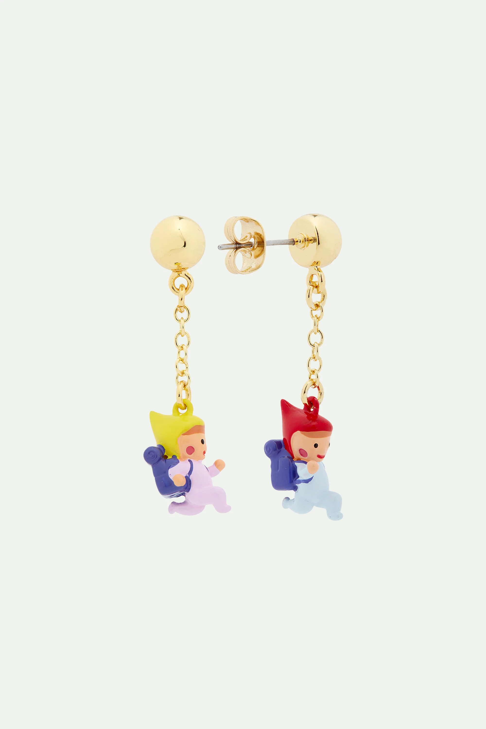 Boucles d'oreilles enfant nain de jardin en randonnée - Image 3