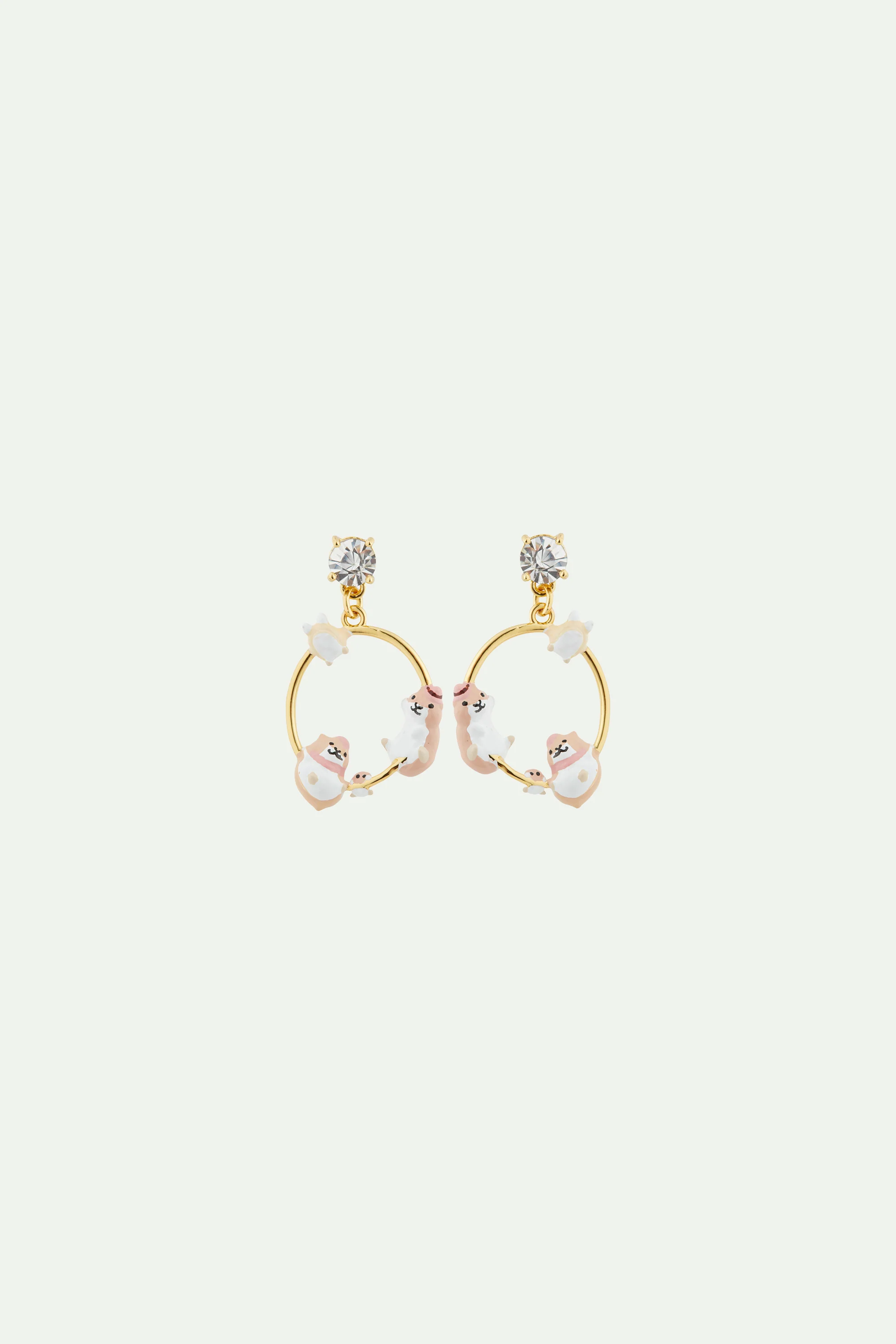 Boucles d'oreilles famille hamsters