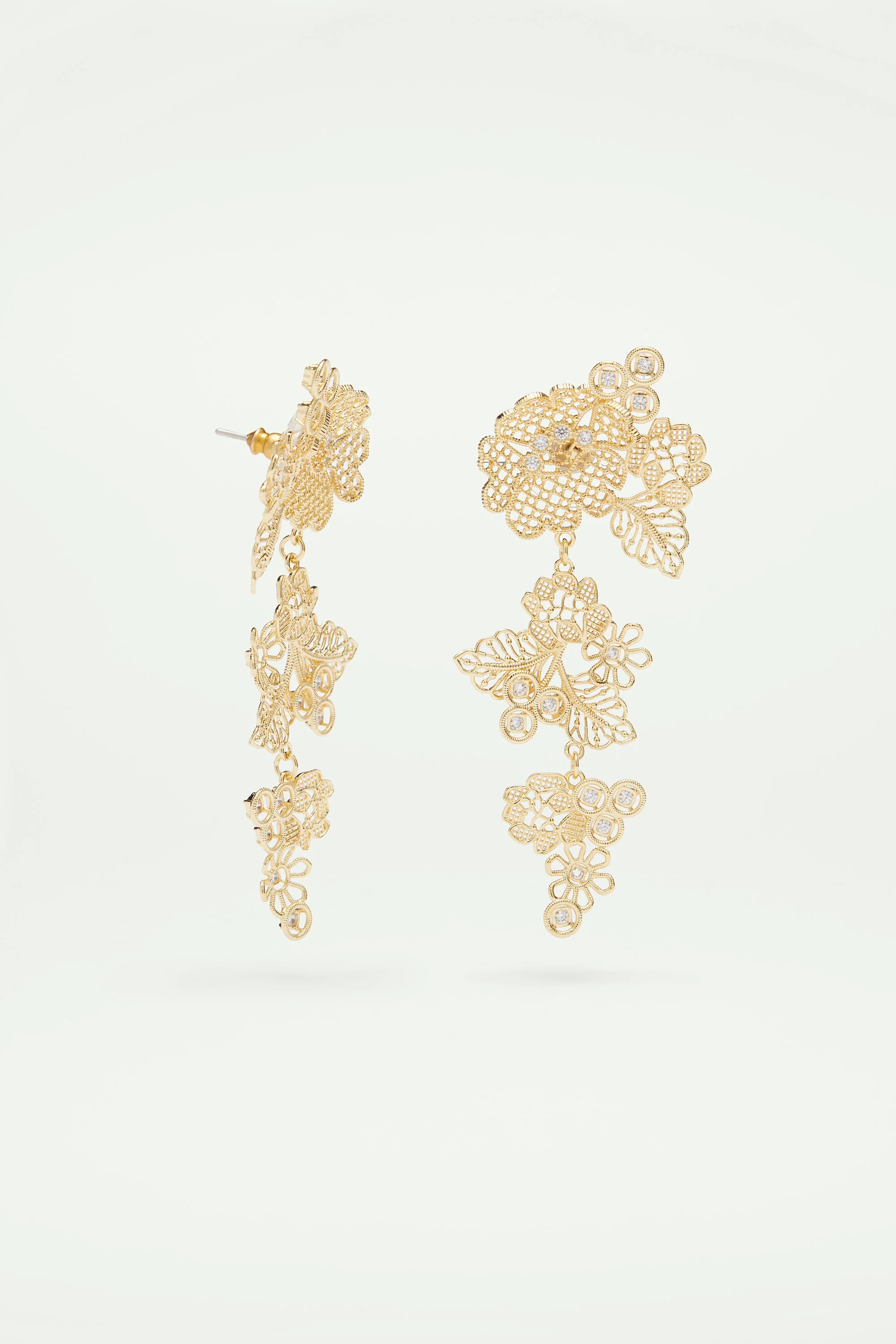 Boucles d'oreilles fil d'or - Image 2