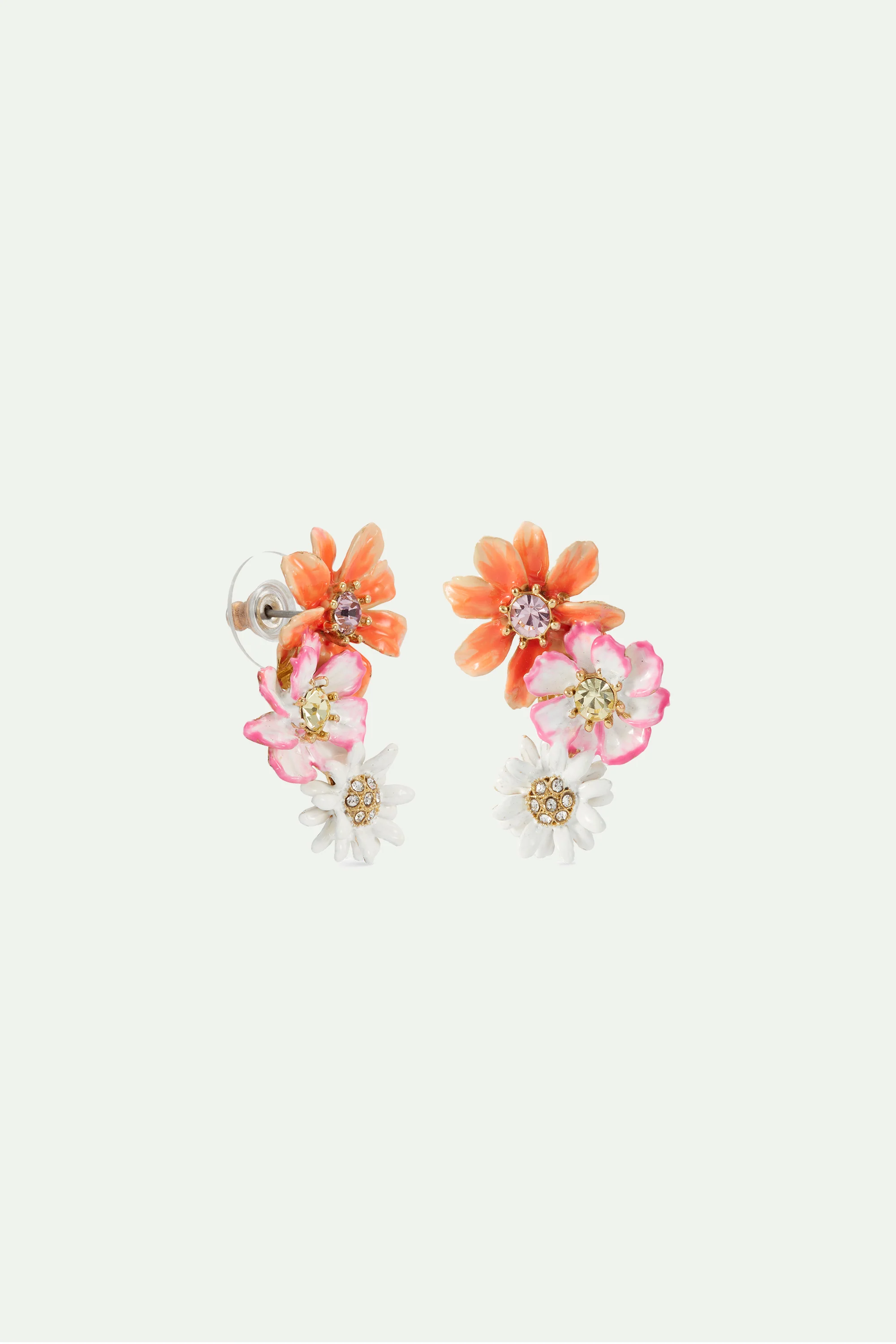 Boucles d'oreilles fleurs pâquerettes et zinnias - Image 2