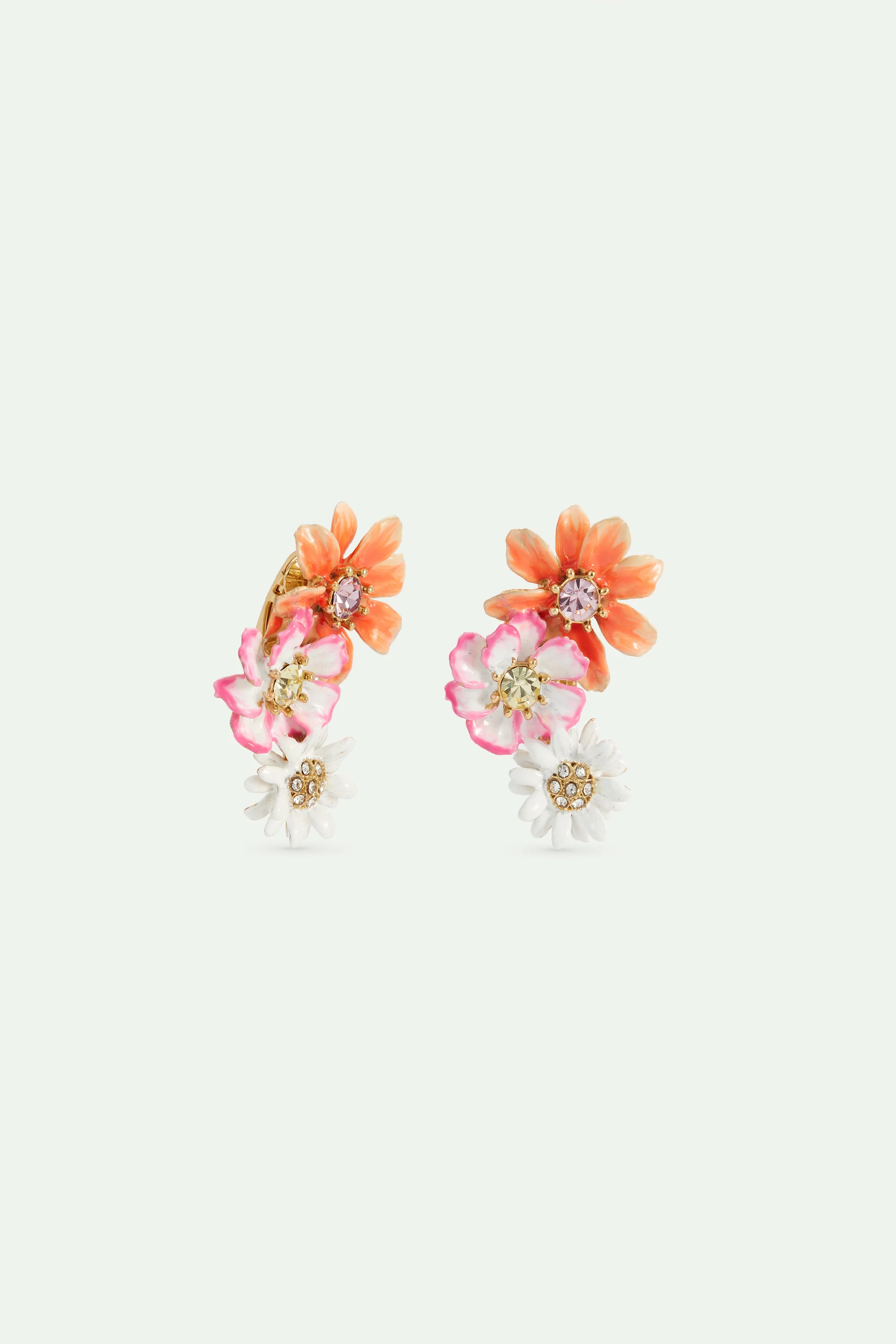 Boucles d'oreilles fleurs pâquerettes et zinnias - Image 3