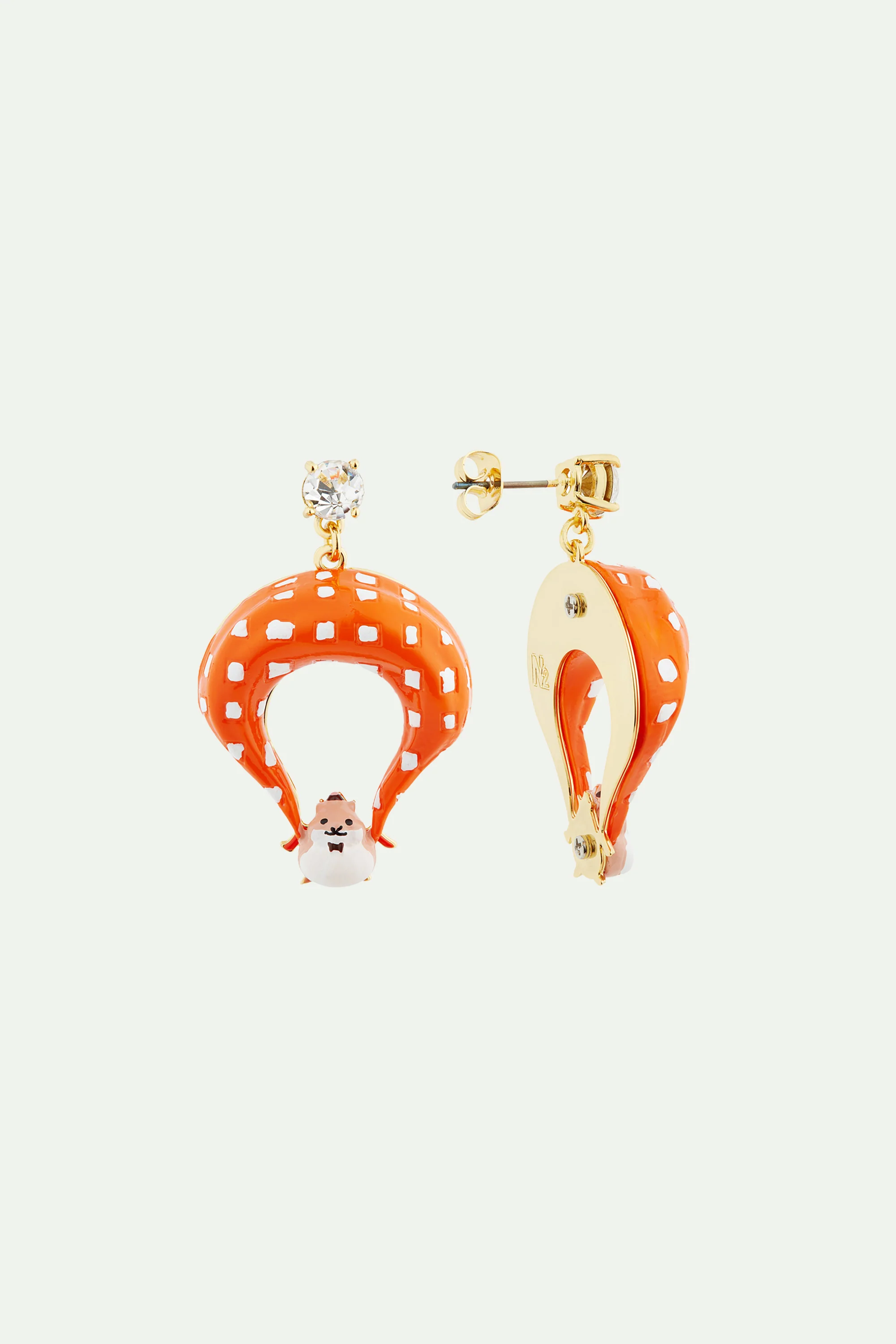 Boucles d'oreilles hamster parachutiste - Image 3