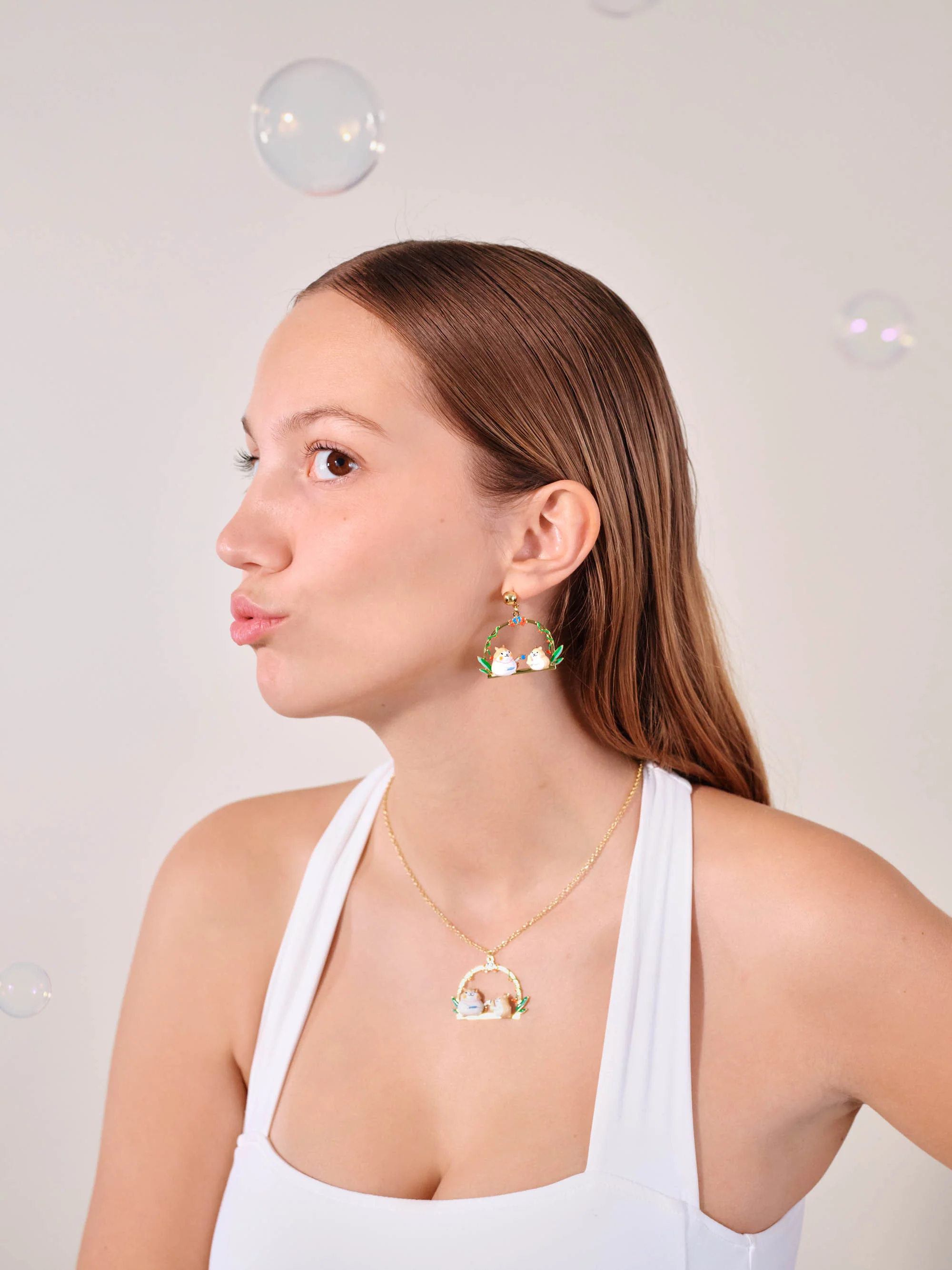 Boucles d'oreilles hamsters gourmands - Image 2