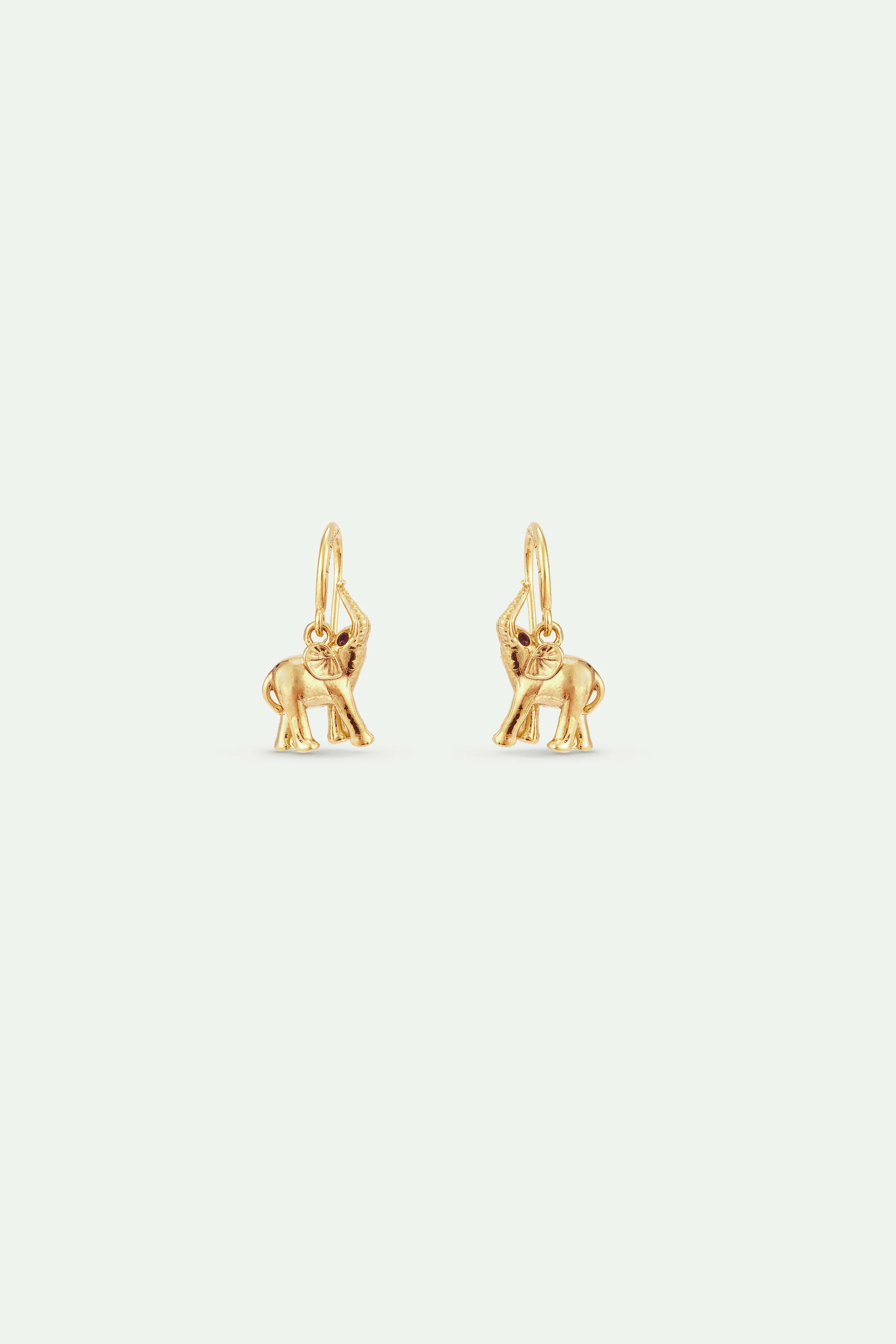 Boucles d'oreilles hook Éléphant doré