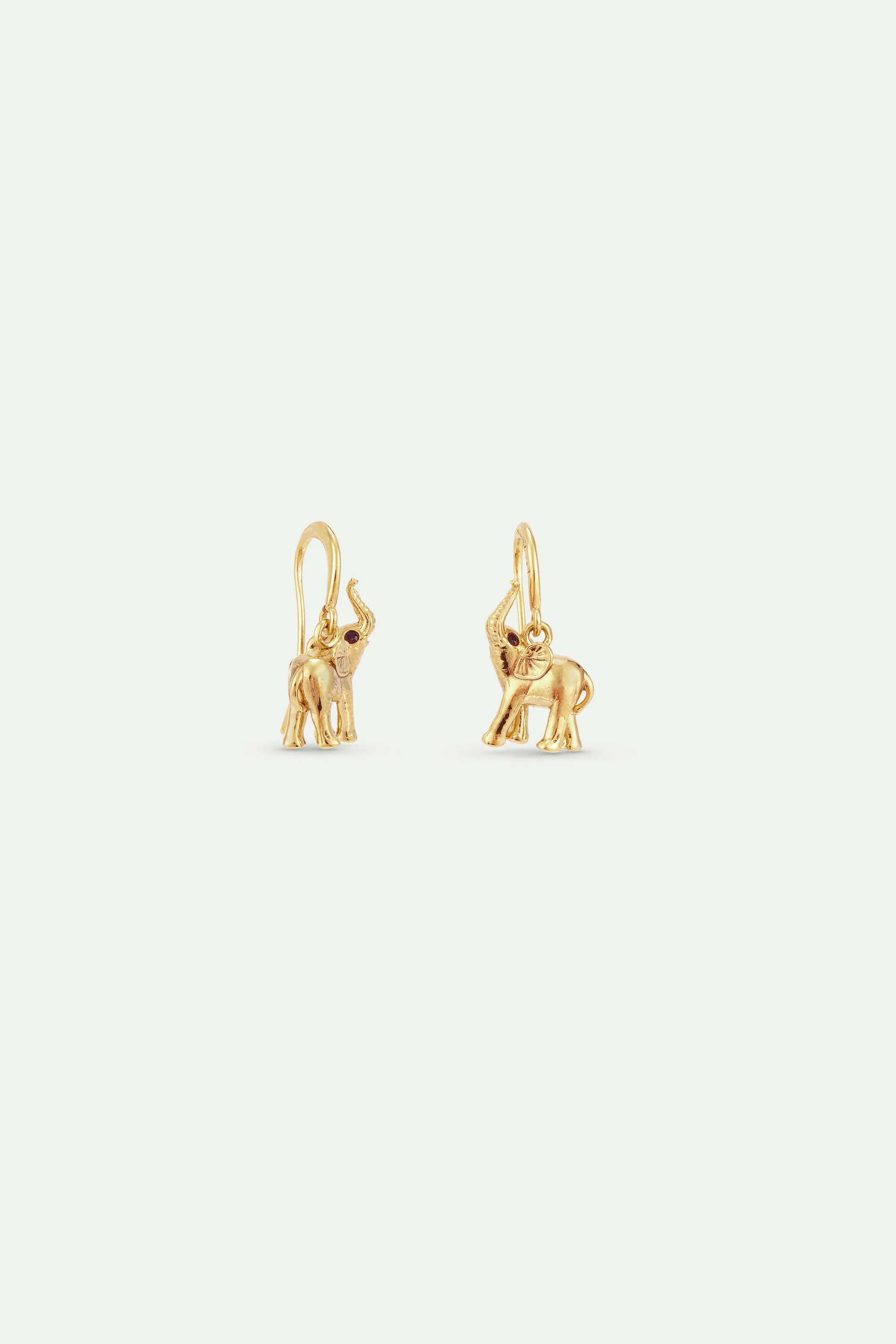 Boucles d'oreilles hook Éléphant doré - Image 3