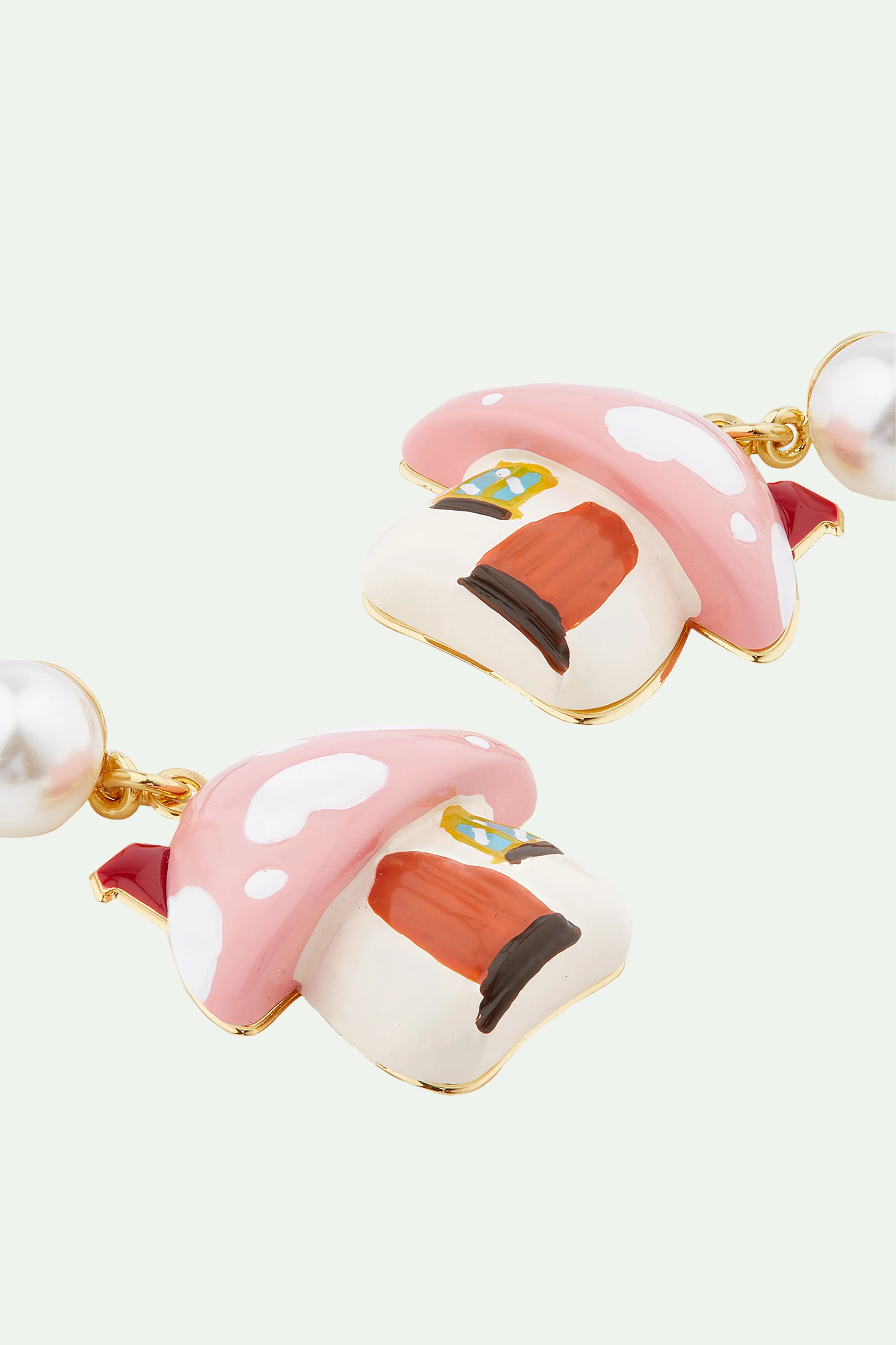 Boucles d'oreilles maison champignon - Image 3