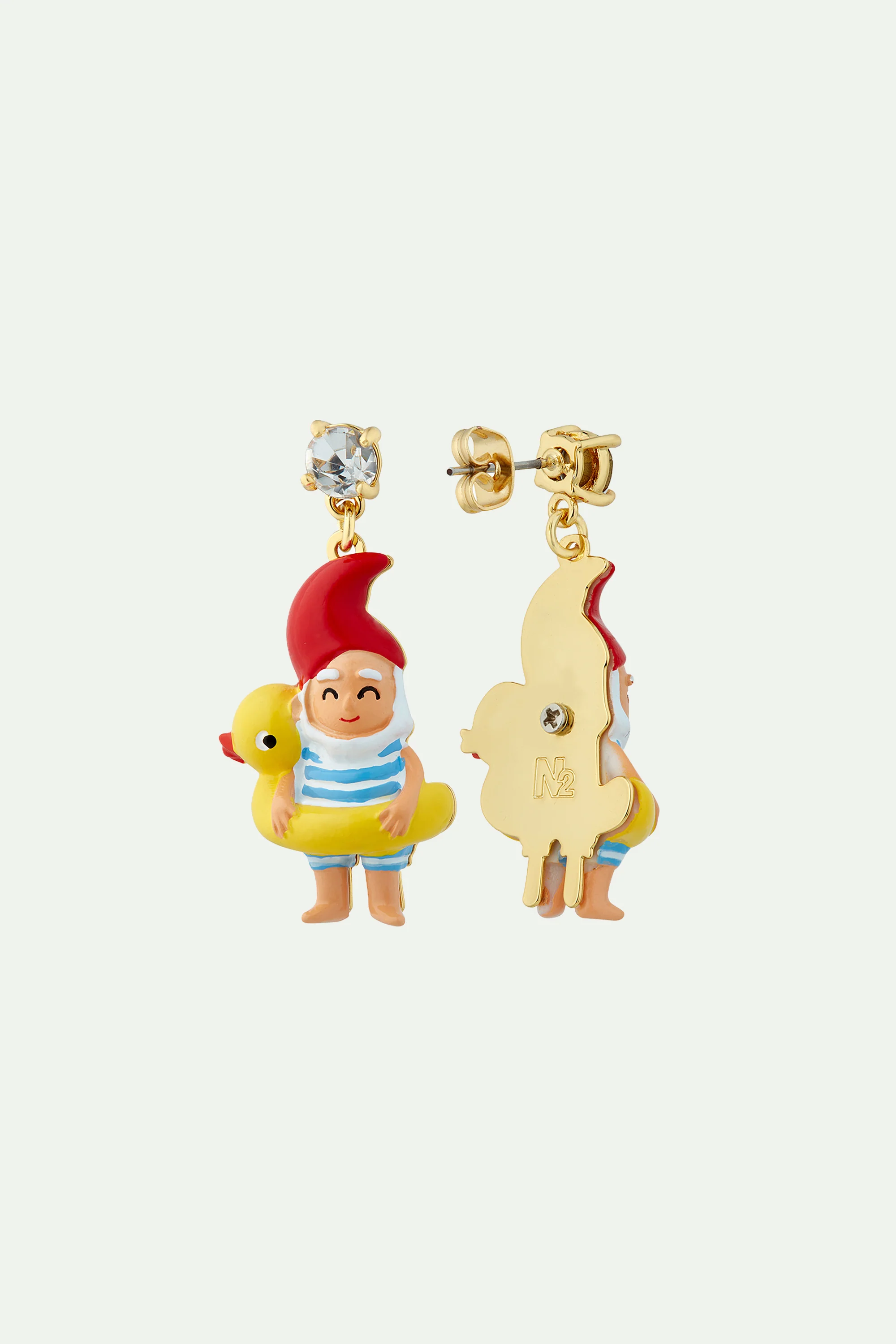 Boucles d'oreilles nain de jardin et bouée canard - Image 3