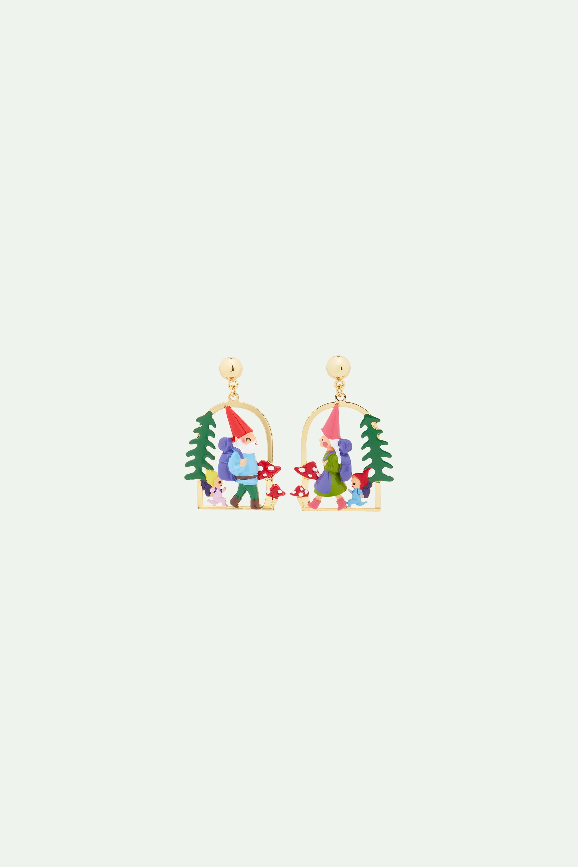 Boucles d'oreilles nains en randonnée