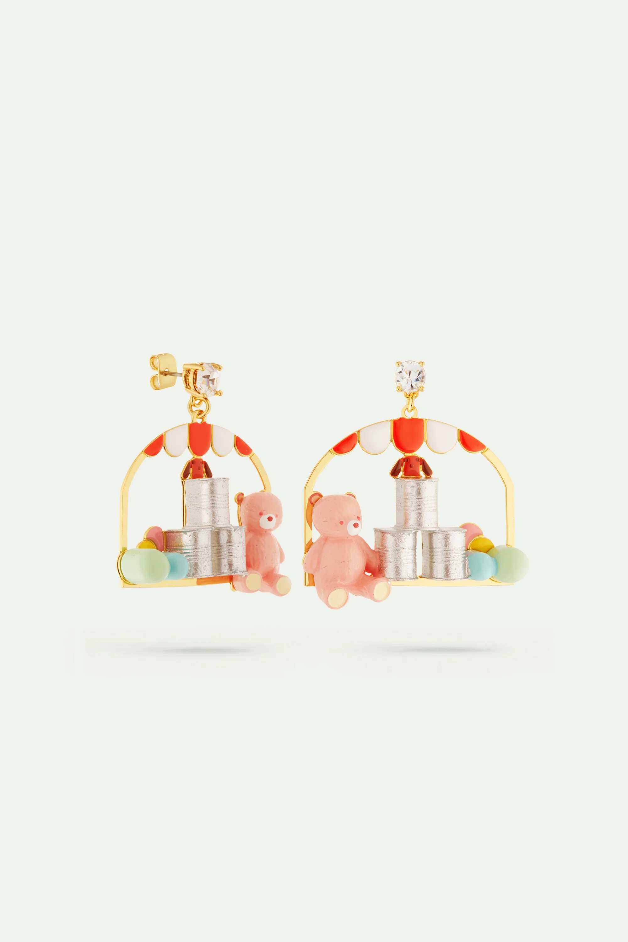 Boucles d'oreilles ours en peluche et chamboule-tout - Image 2