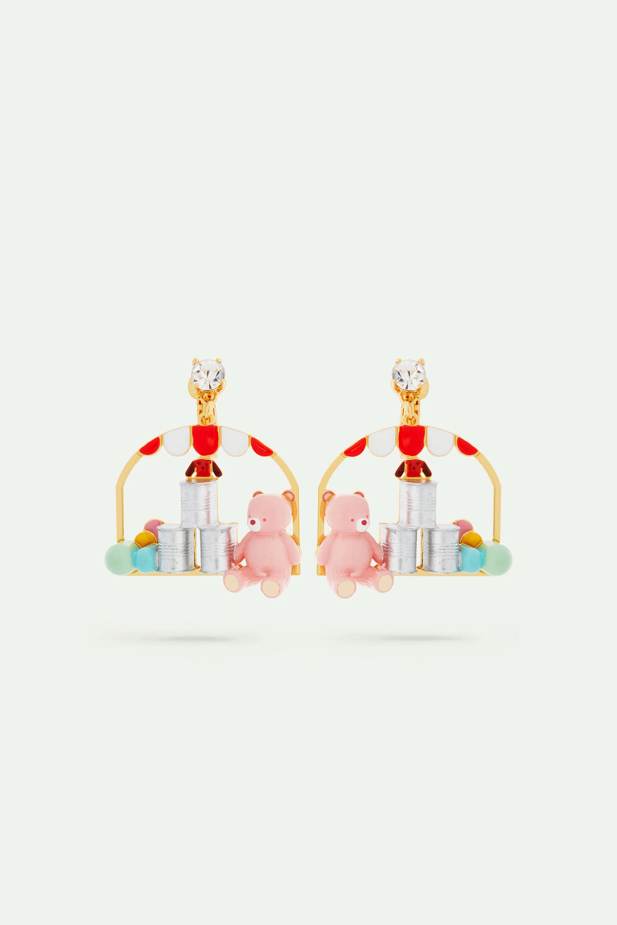 Boucles d'oreilles ours en peluche et chamboule-tout - Image 3