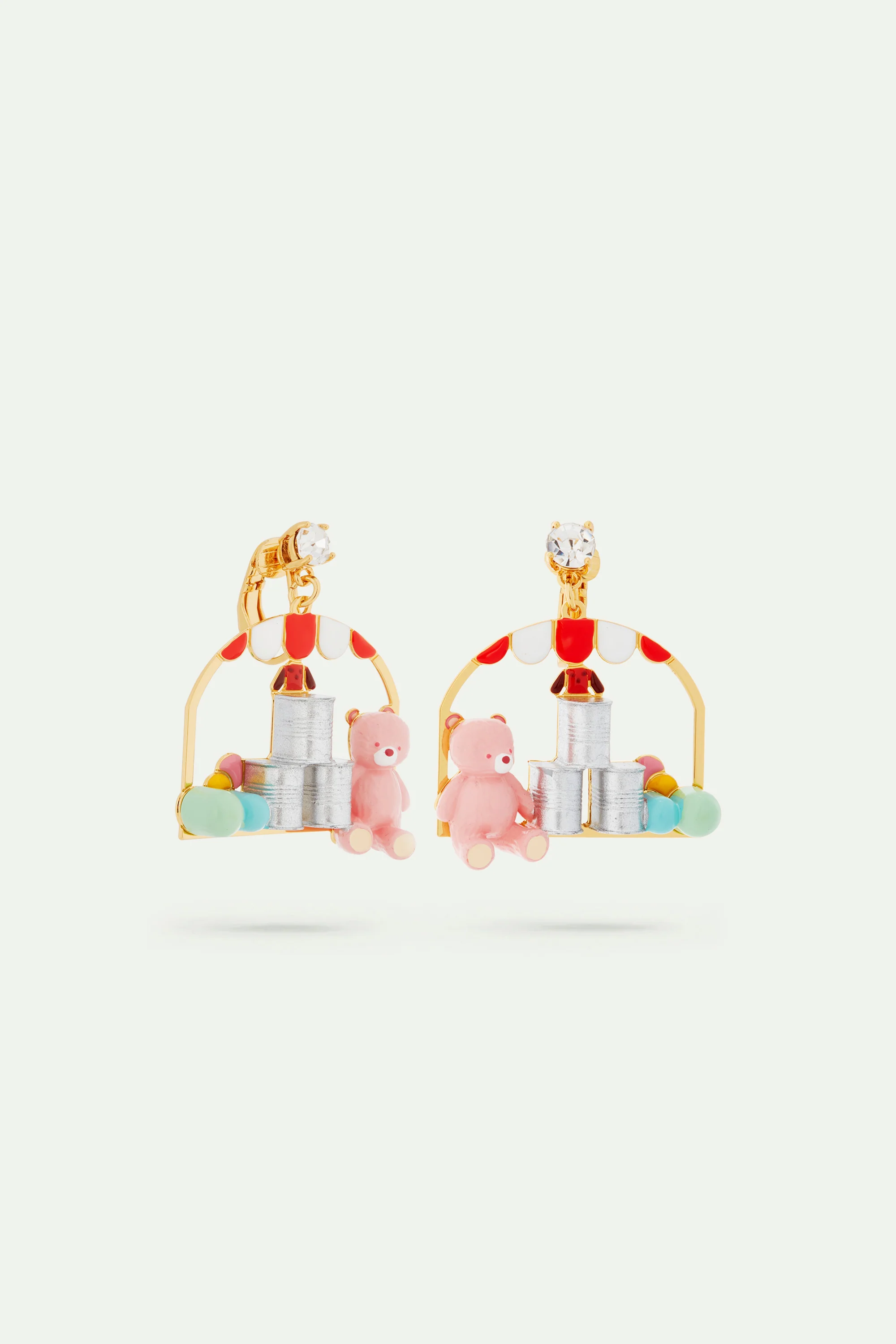 Boucles d'oreilles ours en peluche et chamboule-tout - Image 4