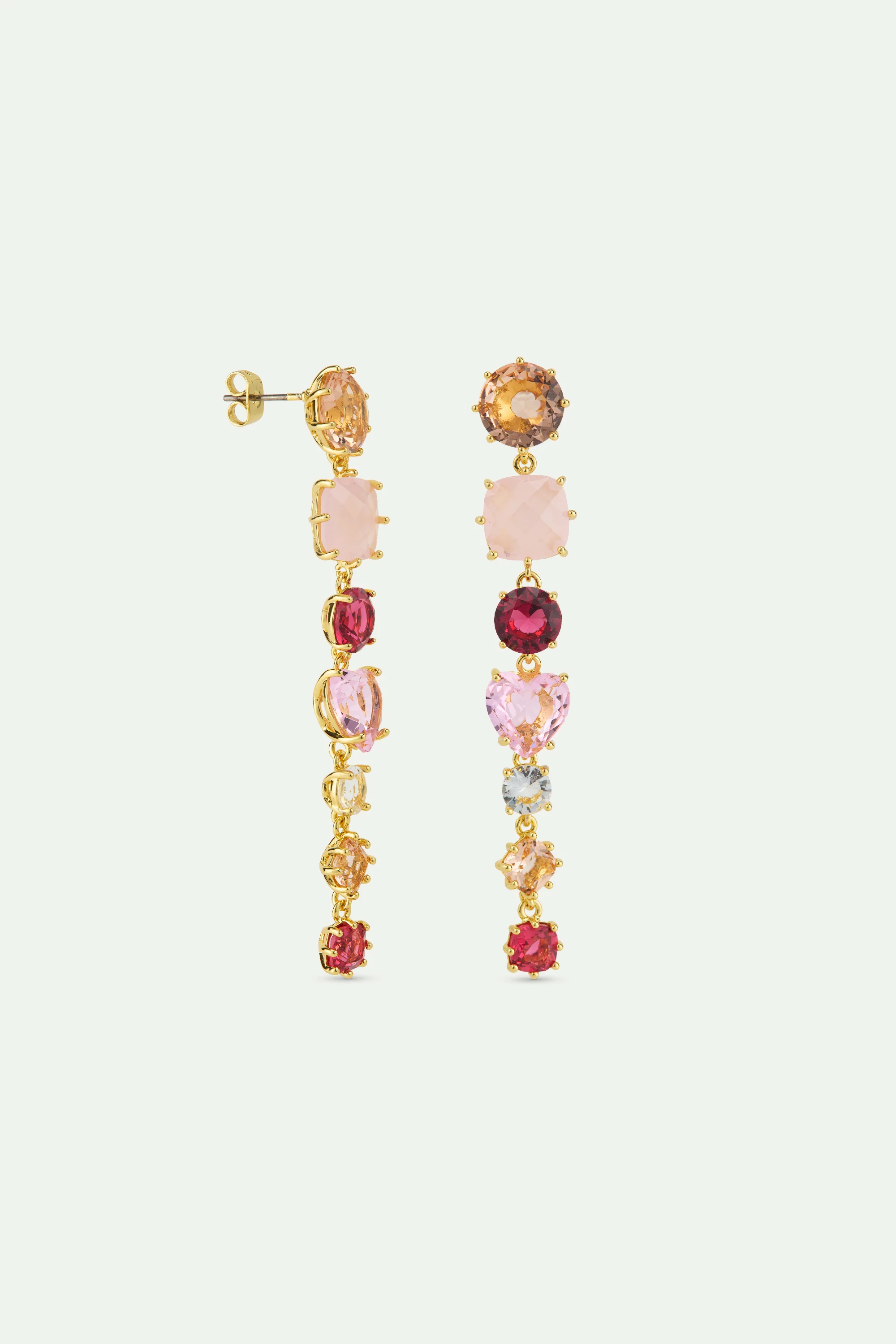 Boucles d'oreilles pendante La Diamantine Rosa Centifiola - Image 3